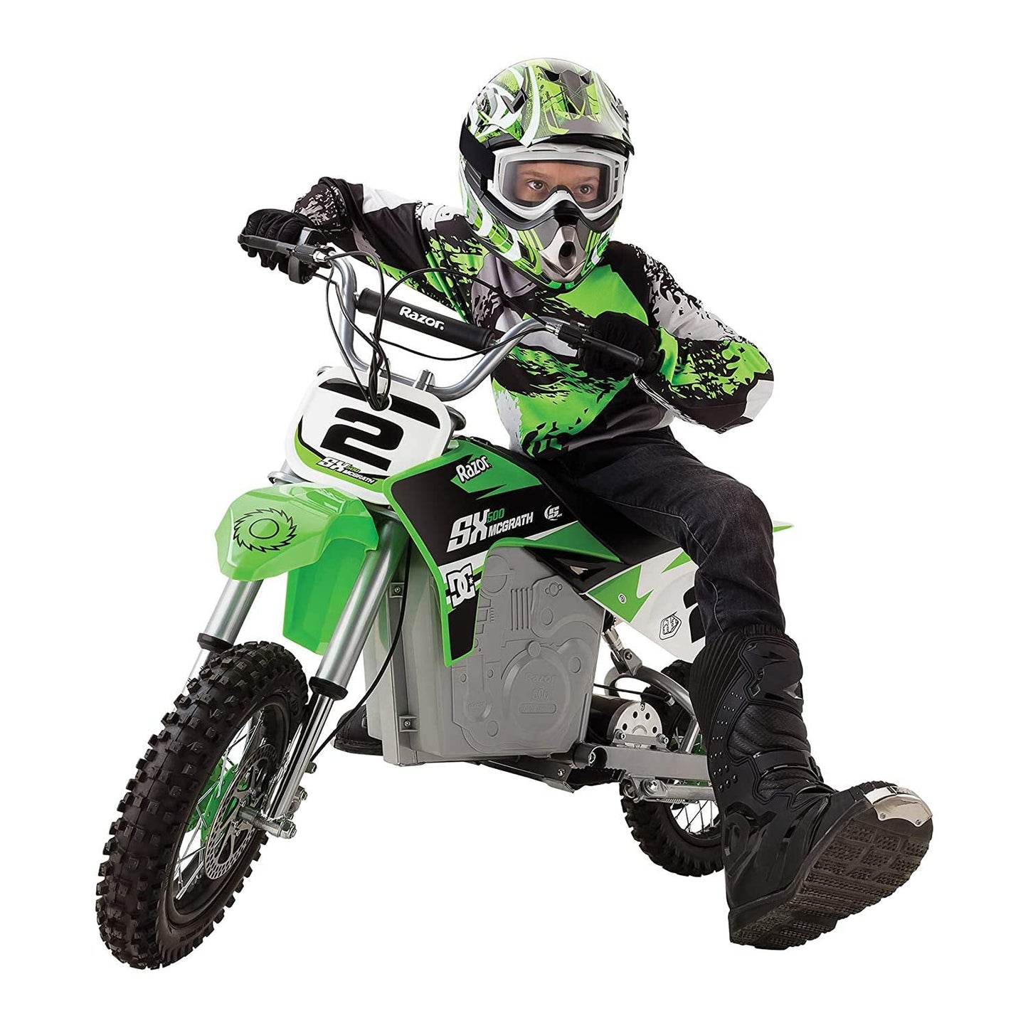 Razor Dirt Rocket SX500 McGrath Electric Motocross Bike for Kids Ages 14+ - 40 mins of Ride Time, For Riders up to 175 lbs
