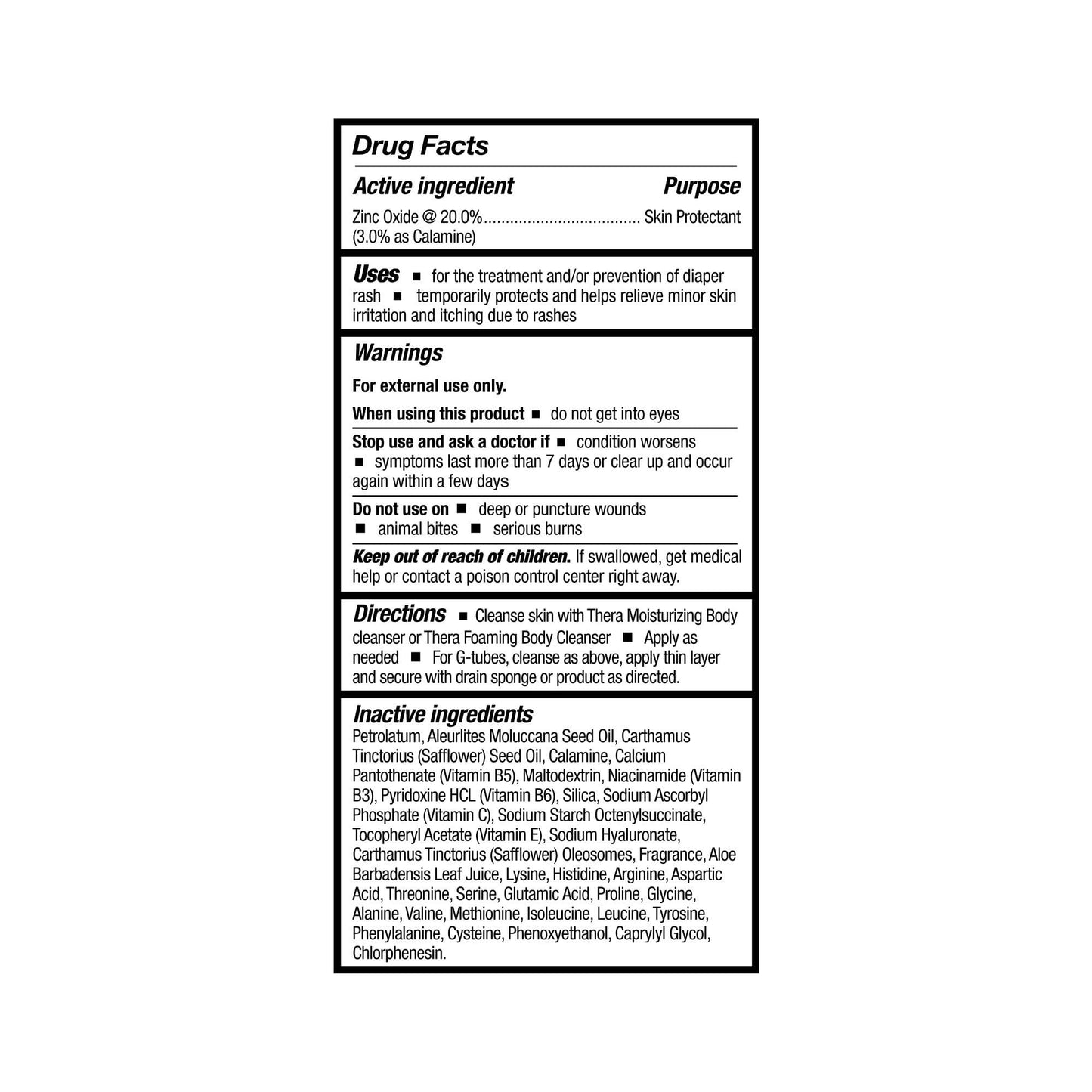 Thera Calazinc Body Shield Barrier Cream with Calamine and Zinc [2-Pack] - Incontinence Skin Protectant Ointment, Diaper Rash, Scented - 4 oz