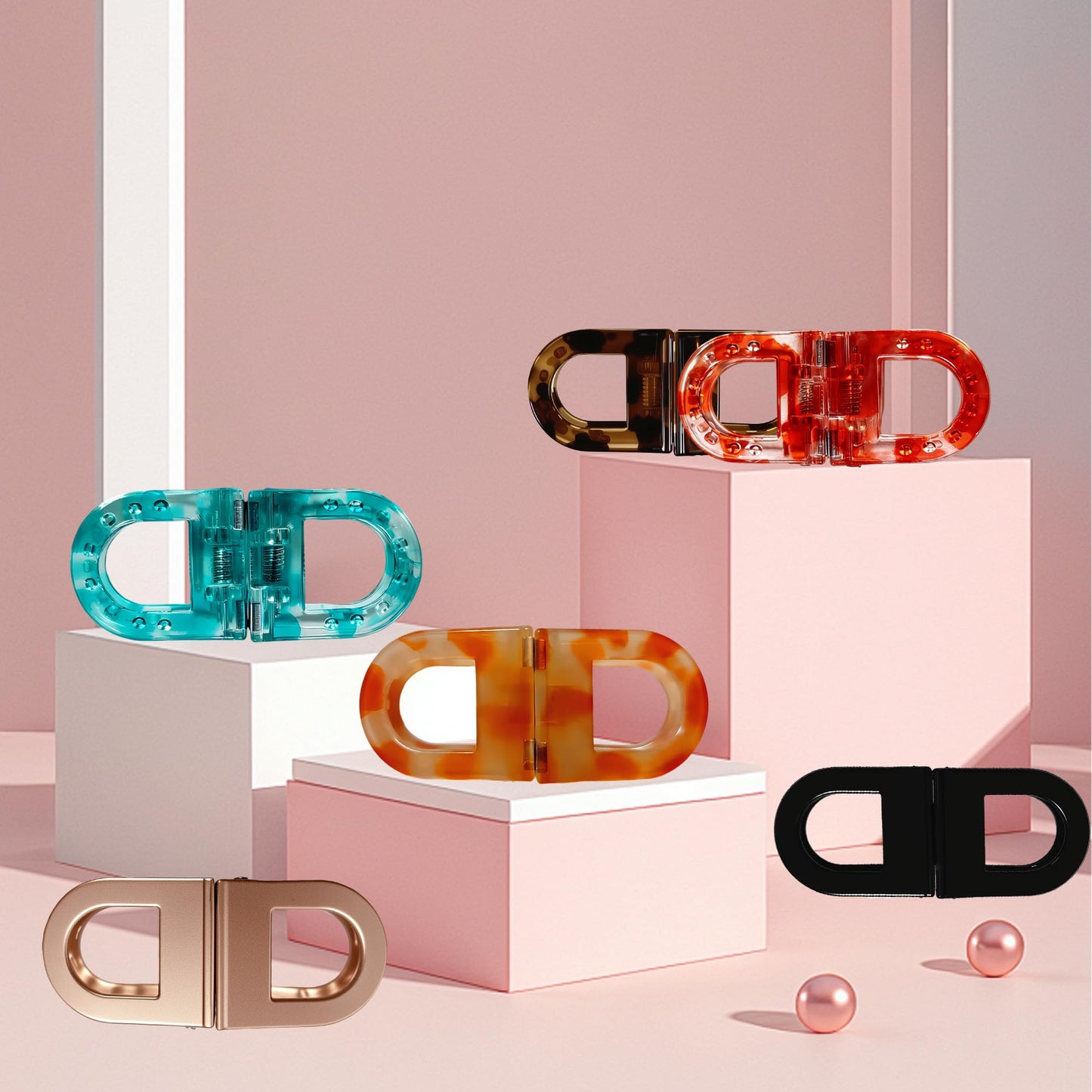 Upgrade Magnetic Hair Clips,Strong Hold Magnetic Styling Clips,Suitable for various hair types and everyday styling (F)