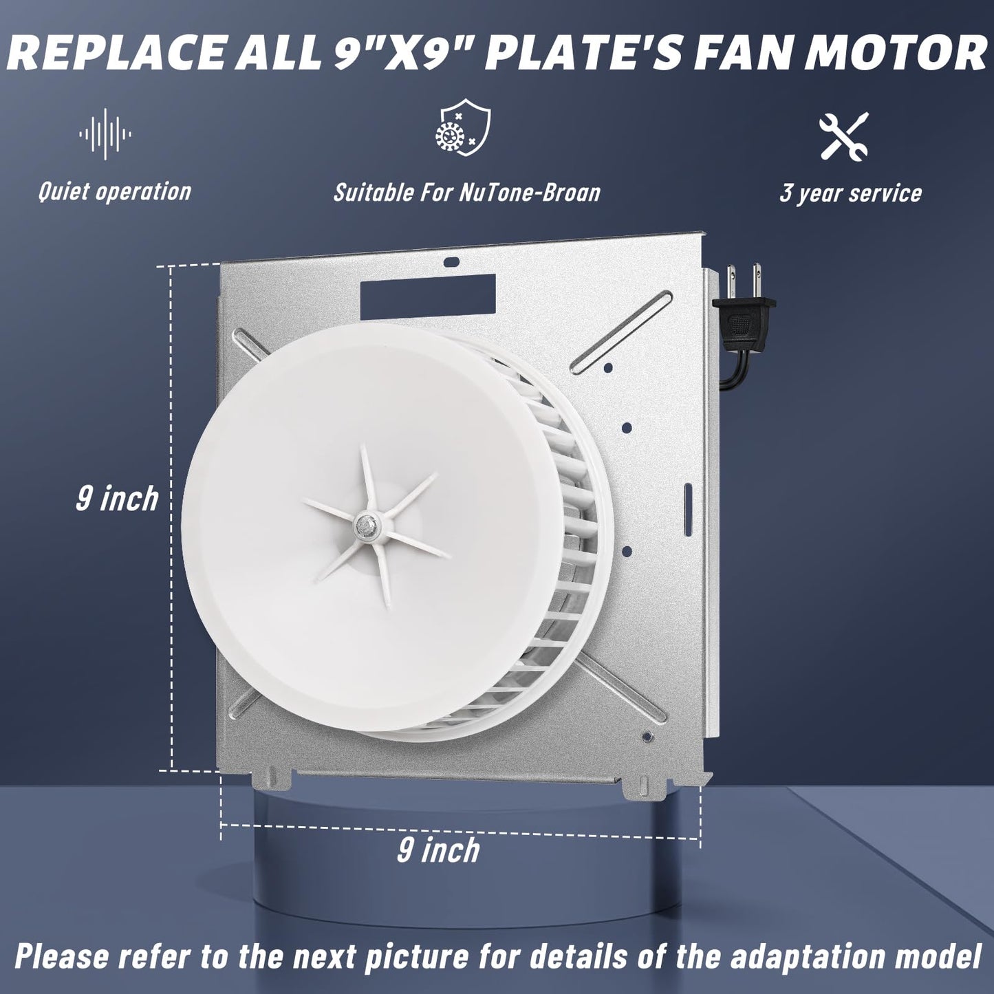 Upgrade 8664RP 8663RP for Nutone 8664RP/8663RP B Unit Bathroom Fan Motor - Fit for Nutone 6445RP, 671R, 672R, 8673RP, 763RL, 769RL, 750 - Replace for Broan Exhaust Fan Motor - 100CFM, 3.5 Sones