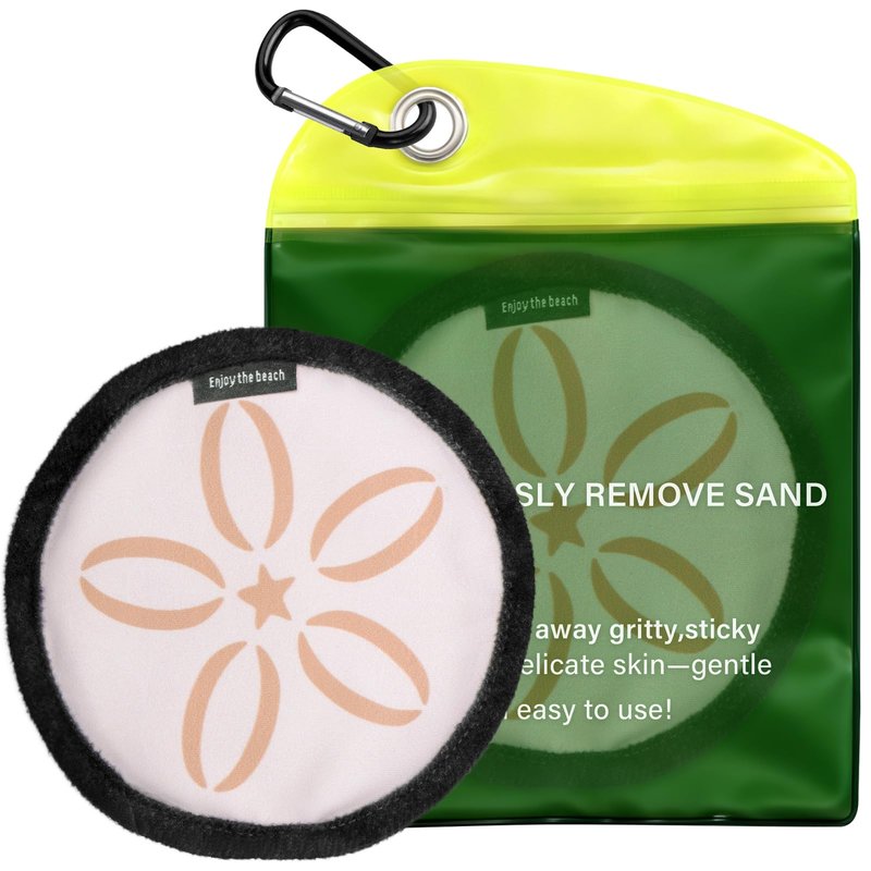 UMUACCAN Beach Sand Remover Pouch Sand Eraser Wipe - 2026 Summer Vacation Essentials Family Towels Bahamas Trip Must Haves Hawaii Honeymoon Accessories for Kids Adult-Brown