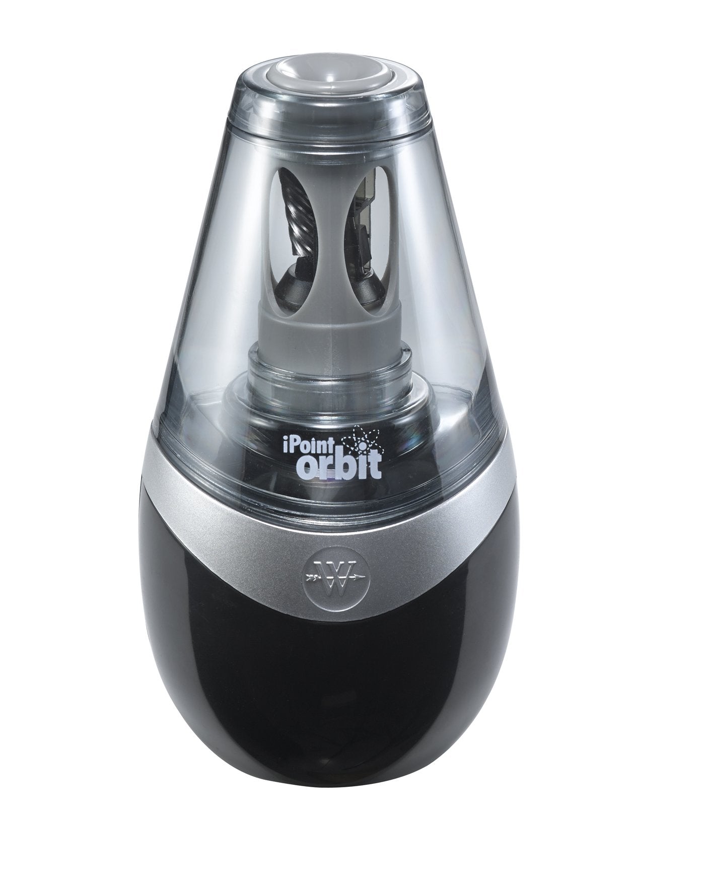Westcott 16244 iPoint Orbit Battery-Powered Pencil Sharpener for Home and Office, Black