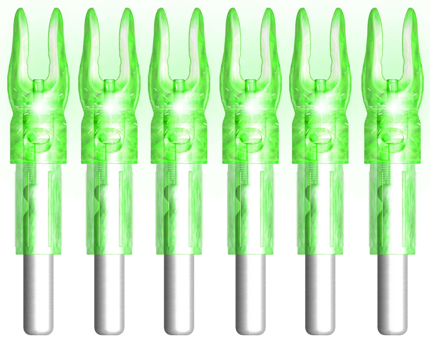 XHYCKJ 6PCS X Led Lighted Nocks for Arrows with .203" Inside Diameter,Screwdriver Included
