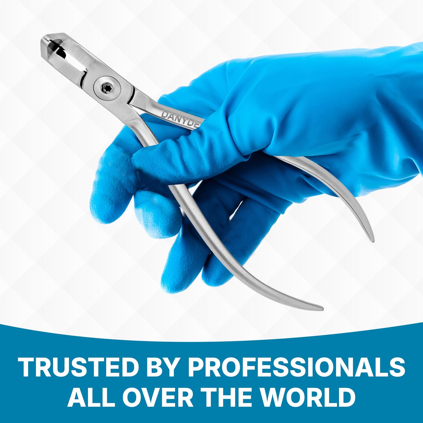DANYDENT Distal End Cutter Orthodontic Plier – Hold & Cut Hard and Soft Wire - Professional Braces Wire Cutter - Tungsten Carbide Inserts - Easy To Use Dental Tools Stainless Steel Braces Essentials