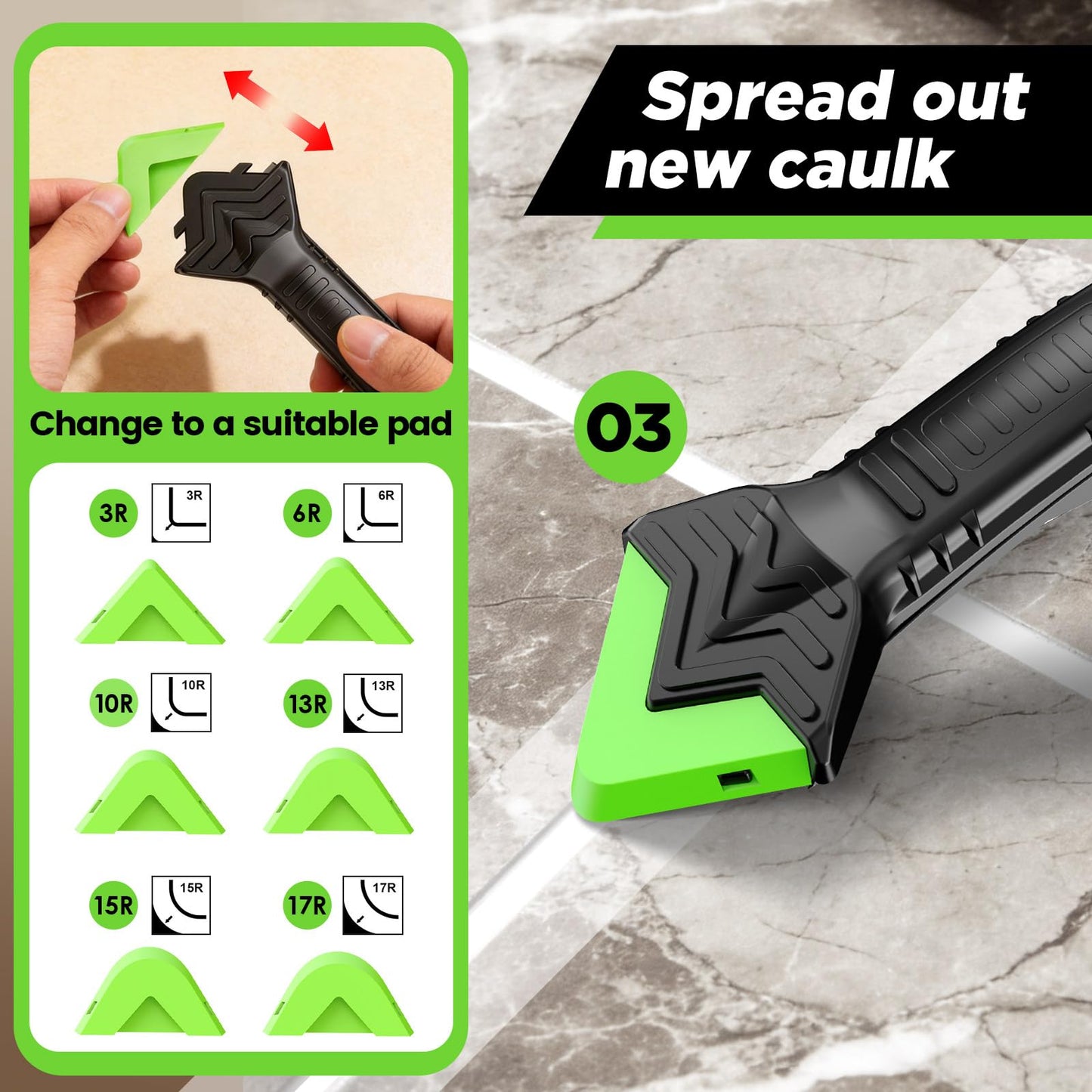 White Silicone Caulk Set-12oz Waterproof Silicone sealant,5 in 1 Caulk Tool with Caulk Remover Tool & Caulk Finishing Tool,Silicone Caulking Tool Kit of Bathroom Caulk, Shower Caulk, Bathtub Caulk