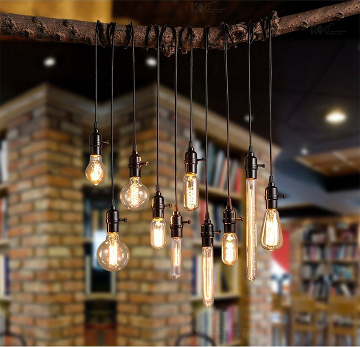 GOENDR Vintage Edison Bulb,Large Round Edison Antique Light Bulbs-G30/G95 120V - Dimmable Thread Filament Style Nostalgic Light Bulbs (4 Pack)