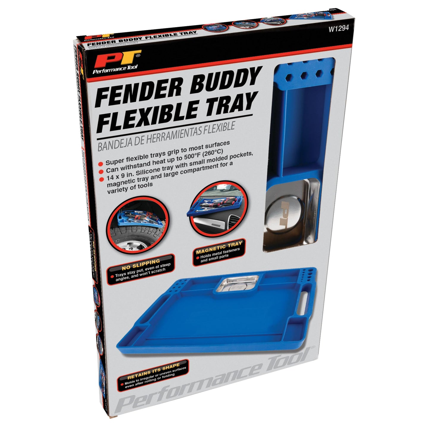 Performance Tool W1294 Fender Buddy Flexible Tray - Portable and Durable Fender Cover for Auto Repair and Maintenance Jobs