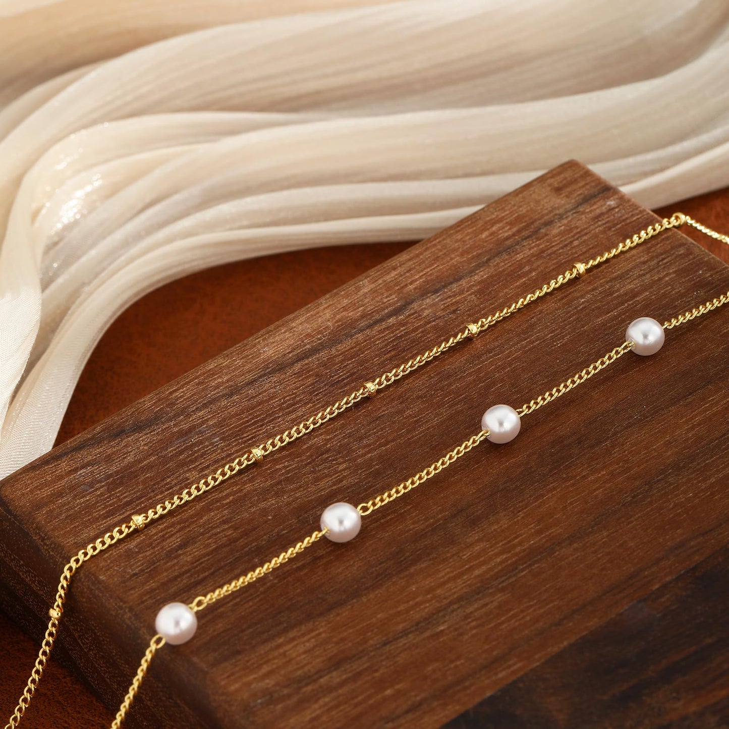 Kyerlyn Gold Plated Body Chains Dainty Boho Layered Beach Waist Pearl Chain Adjustable Bikini Belly Chain Jewelry Accessories for Women Sexy