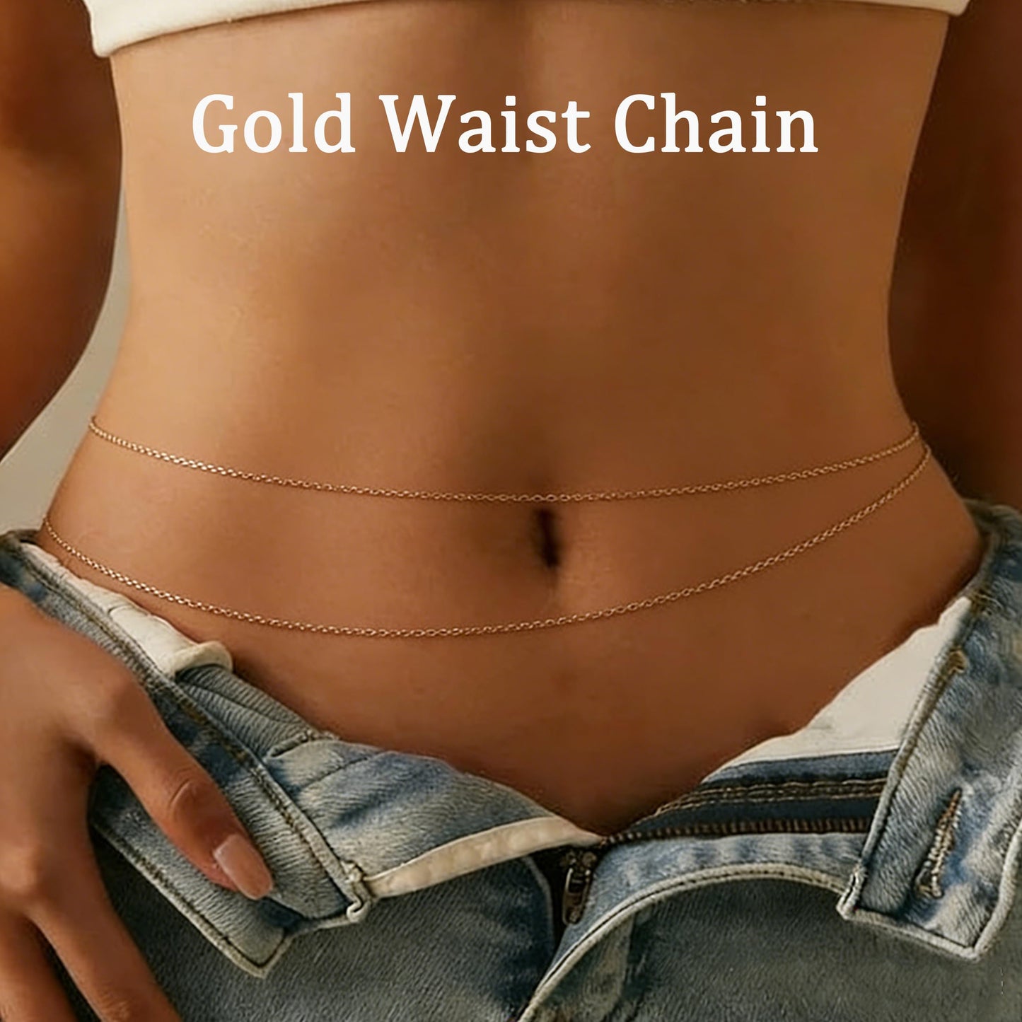Longita Belly Chain Waist Chain for Women Gold Waist Jewelry for Women Gold Belly Chains Layered Summer Stomach Jewelry Sexy Body Chains non Tarnish Waterproof Plus Size