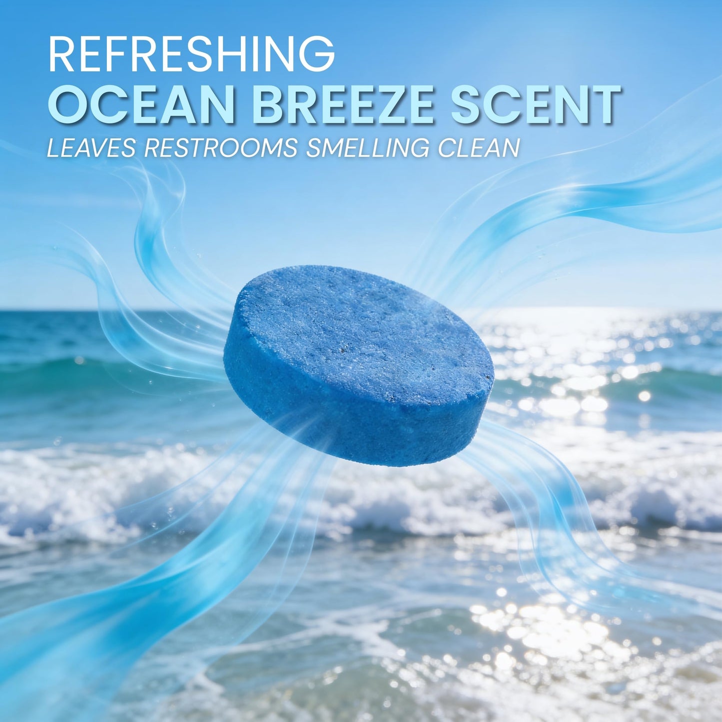 Urinal Cakes, Ocean Breeze Scent Urinal Deodorizing Block, Fresh Ocean Scent Urinal Pucks (Case of 12)