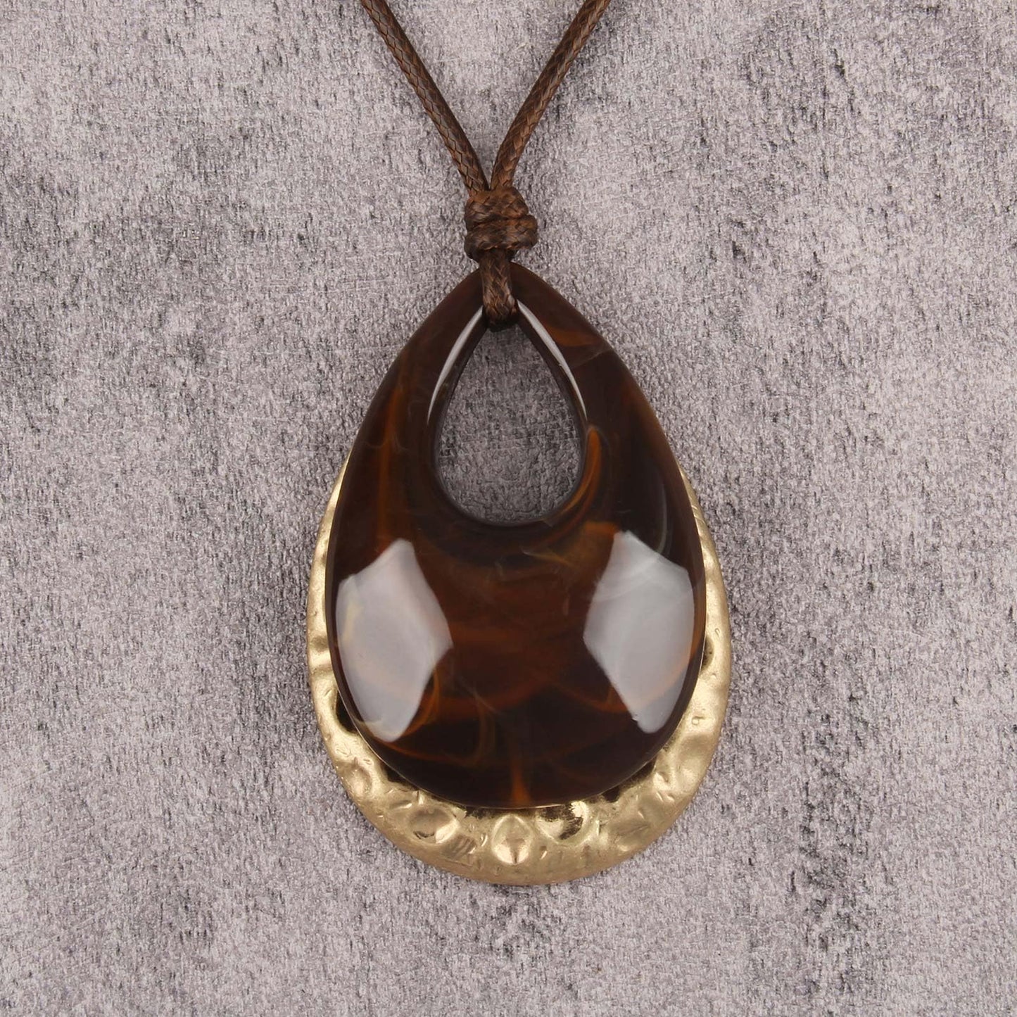joymiao Boho Chunky Necklace for Women Vintage Hippie Choker with Gold Pendant and Stone Hippie Bohemian Jewelry