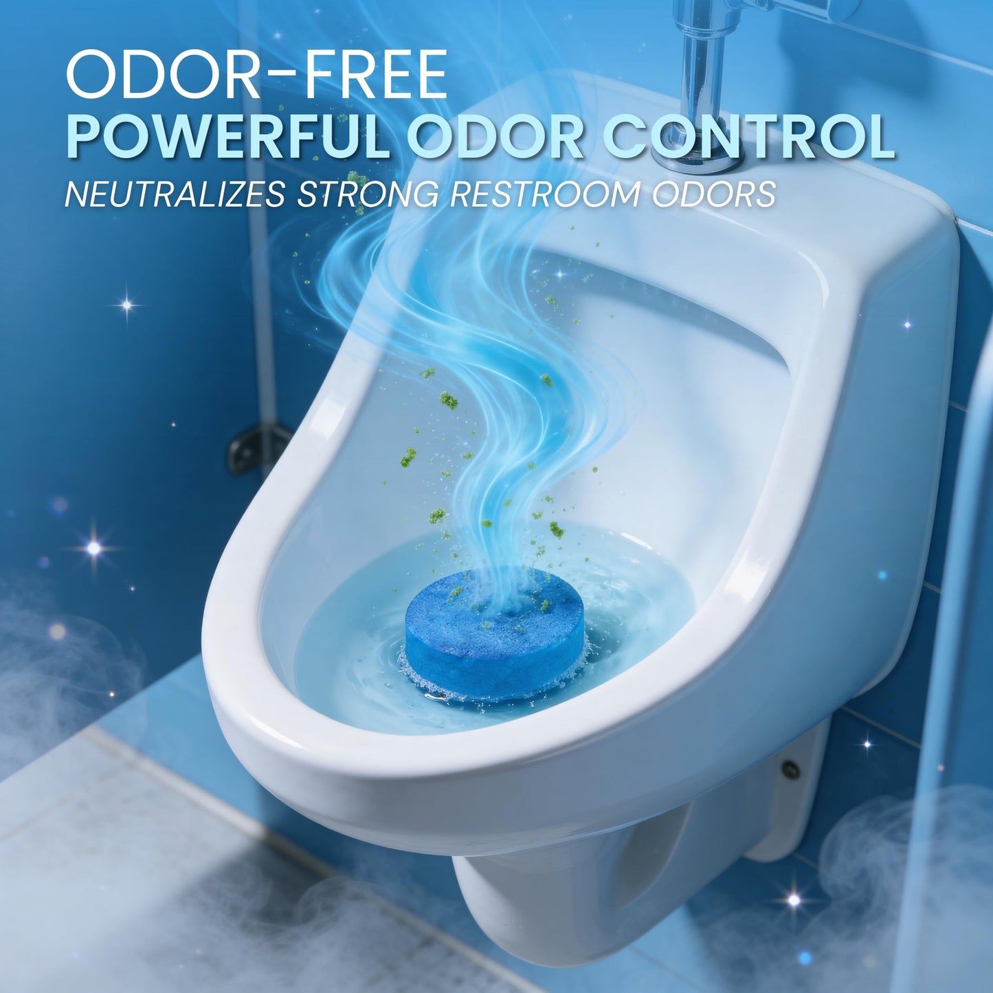 Urinal Cakes, Ocean Breeze Scent Urinal Deodorizing Block, Fresh Ocean Scent Urinal Pucks (Case of 12)