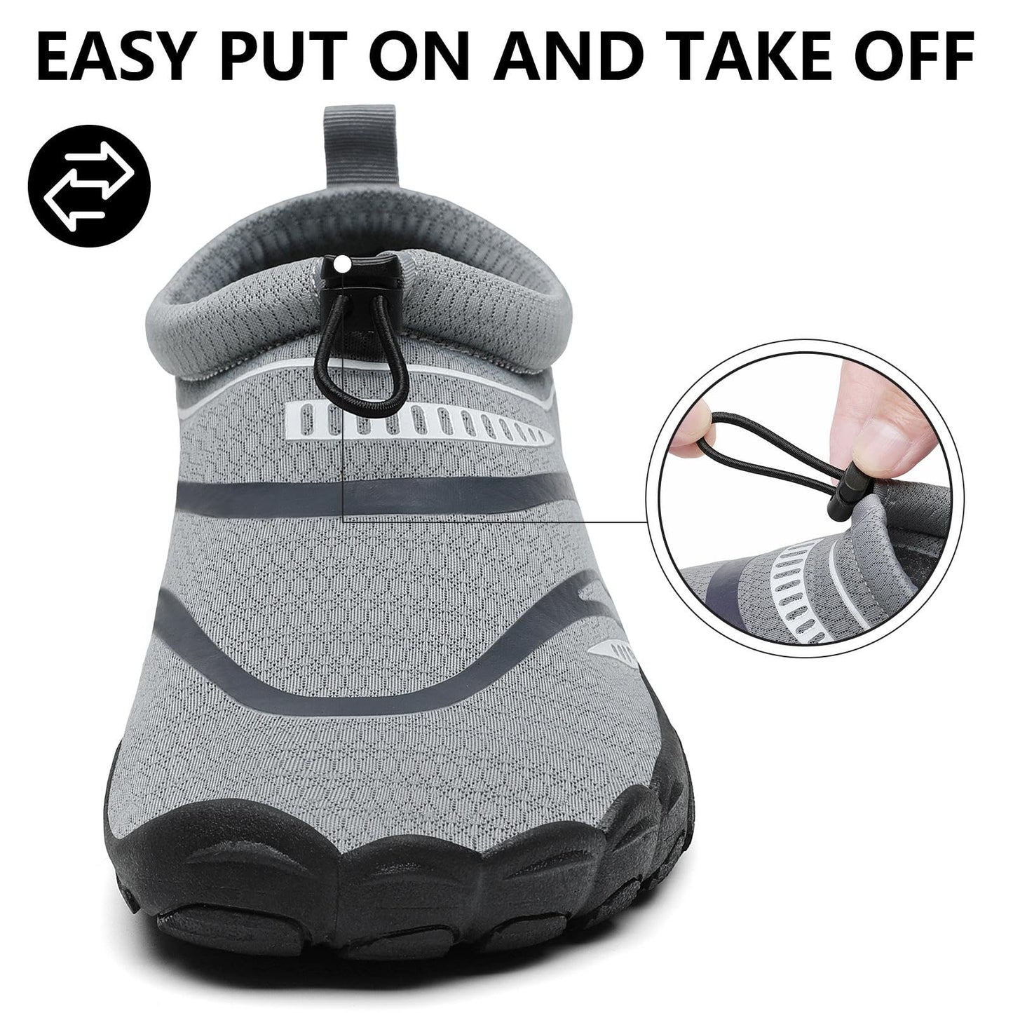 Mishansha Womens Mens Water Shoes Quick-Dry Wide Toe Barefoot Shoes