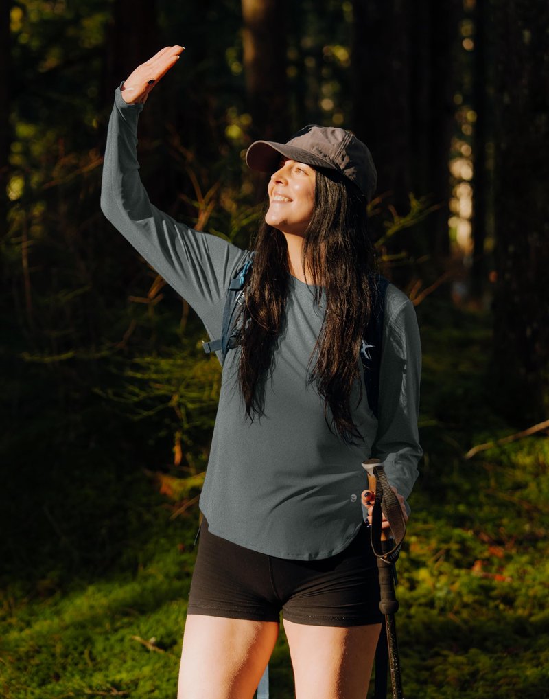Women's Sun Shirts UPF 50+ Long Sleeve UV Protection Shirt Lightweight Quick Dry Workout Hiking Tops for Women(Heather Grey,M)