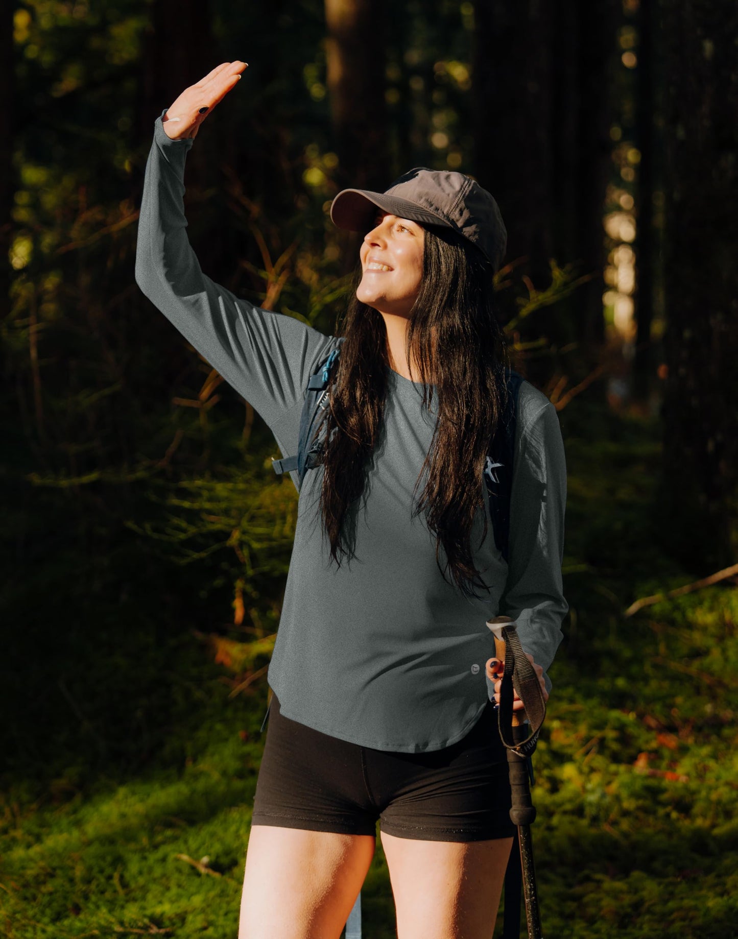 Women's Sun Shirts UPF 50+ Long Sleeve UV Protection Shirt Lightweight Quick Dry Workout Hiking Tops for Women(Heather Grey,XL)