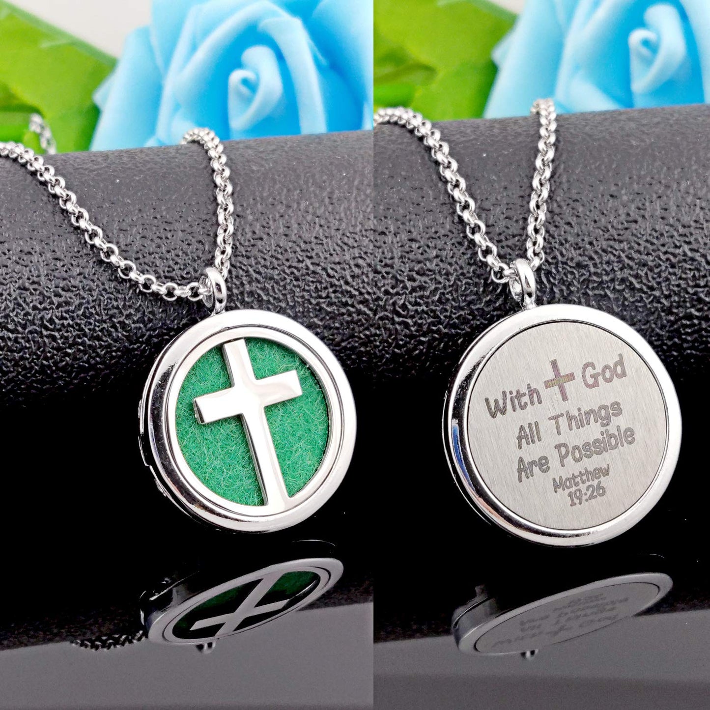 Essential Oil Necklace Diffuser Family Tree of Life Pendant Aromatherapy Locket