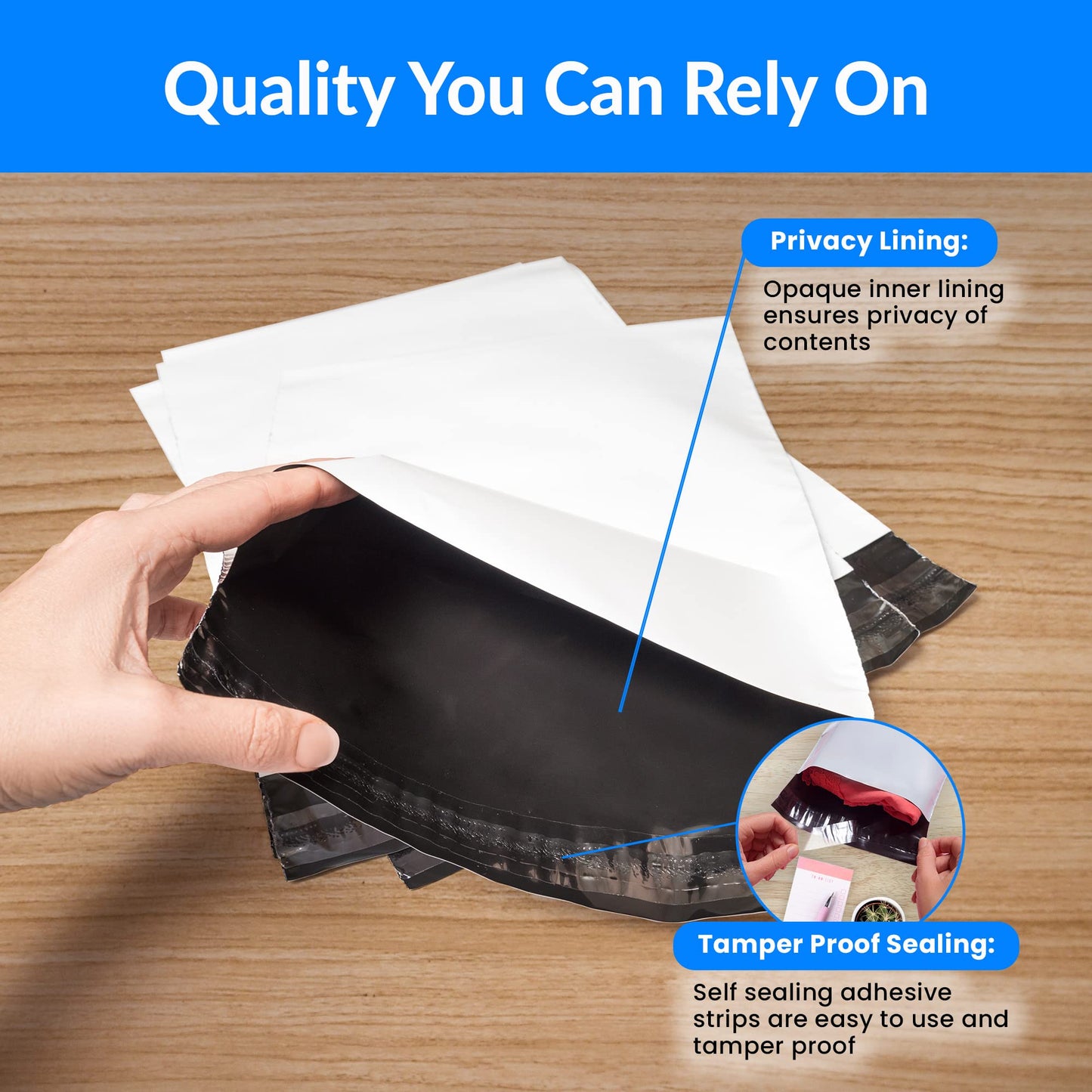 Reli. (125 Pcs) Poly Mailers 19x24", White | Large Shipping Bags for Small Business | Mailing Bag for Shipping | Packaging for Clothing | Non-Padded Envelopes/Polybags, Self Sealing
