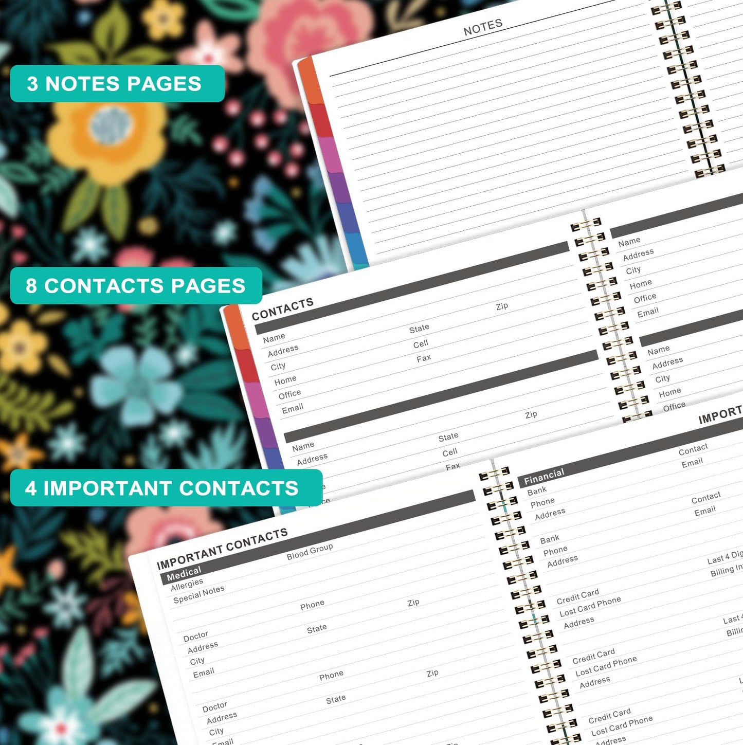 2026-2029 Monthly Planner/Calendar - 3 Year Planner 2026-2029 - July 2026 - June 2029, 9'' x 11'', 3 Year Calendar Planner 26-29, 36 Months, Colorful Tabs, Inner Pocket, Notes Pages, Great for School Work Home Long-Term Planning