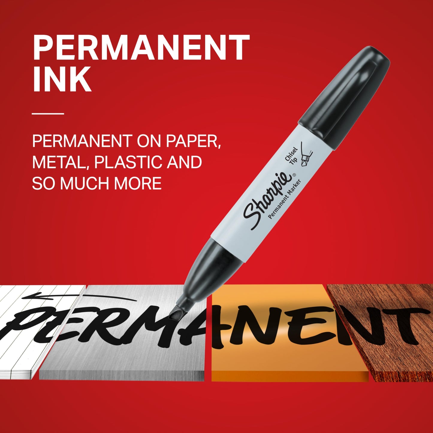Sharpie Permanent Markers, Chisel Tip, Black, 36 Count - Home, School, Office Supplies