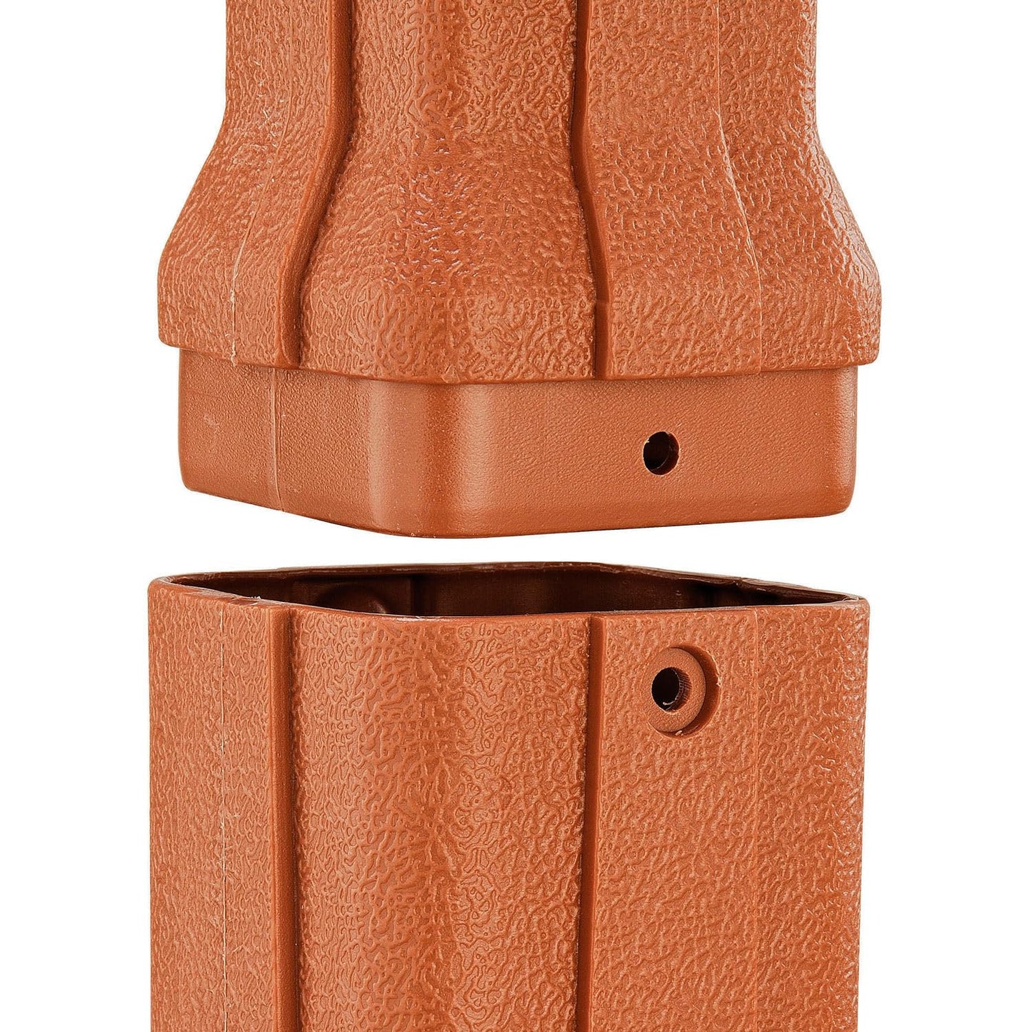 Global Industrial Free Standing Outdoor Cigarette Receptacle Ashtray with Round Base, 11" Diameter x 30" H, 1-1/2 Gallon Capacity, Butt Disposal Container, Plastic, Terracotta