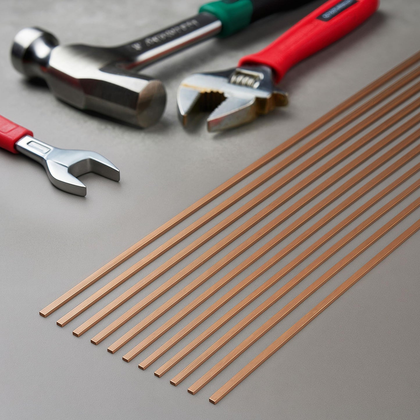 15pcs Brazing Rods AWS BCuP-5 15% Silver Solder Phos Copper Brazing Alloy Flat Welding Rods 0.050"x1/8"x10" for HVAC, Refrigeration, and Industrial Applications