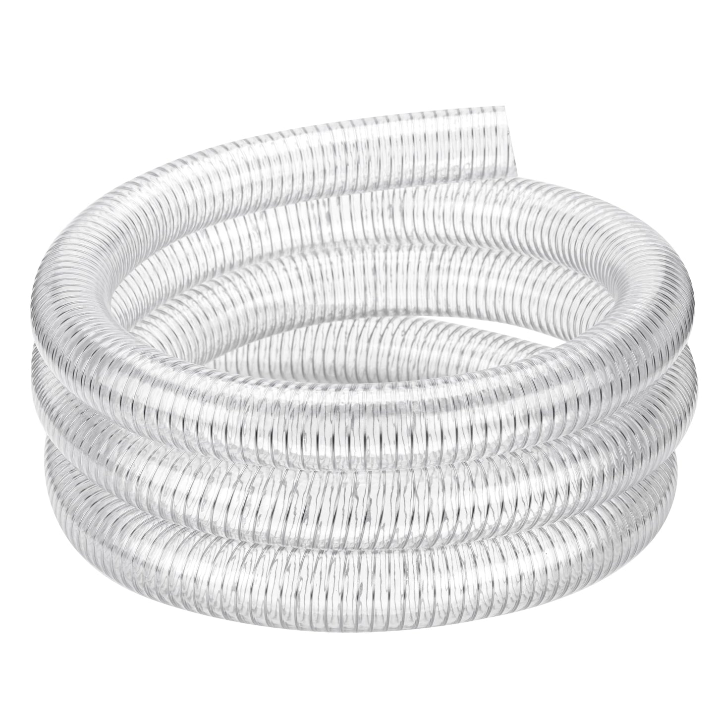 1"id-25ft PVC Reinforced Tubing Steel Wire Suction Flexible Hose Vinyl Tubing Heavy Duty PVC Vacuum Hose Drain Fuel Oil Gas Water for Marine Bilge Pump Pond Spa