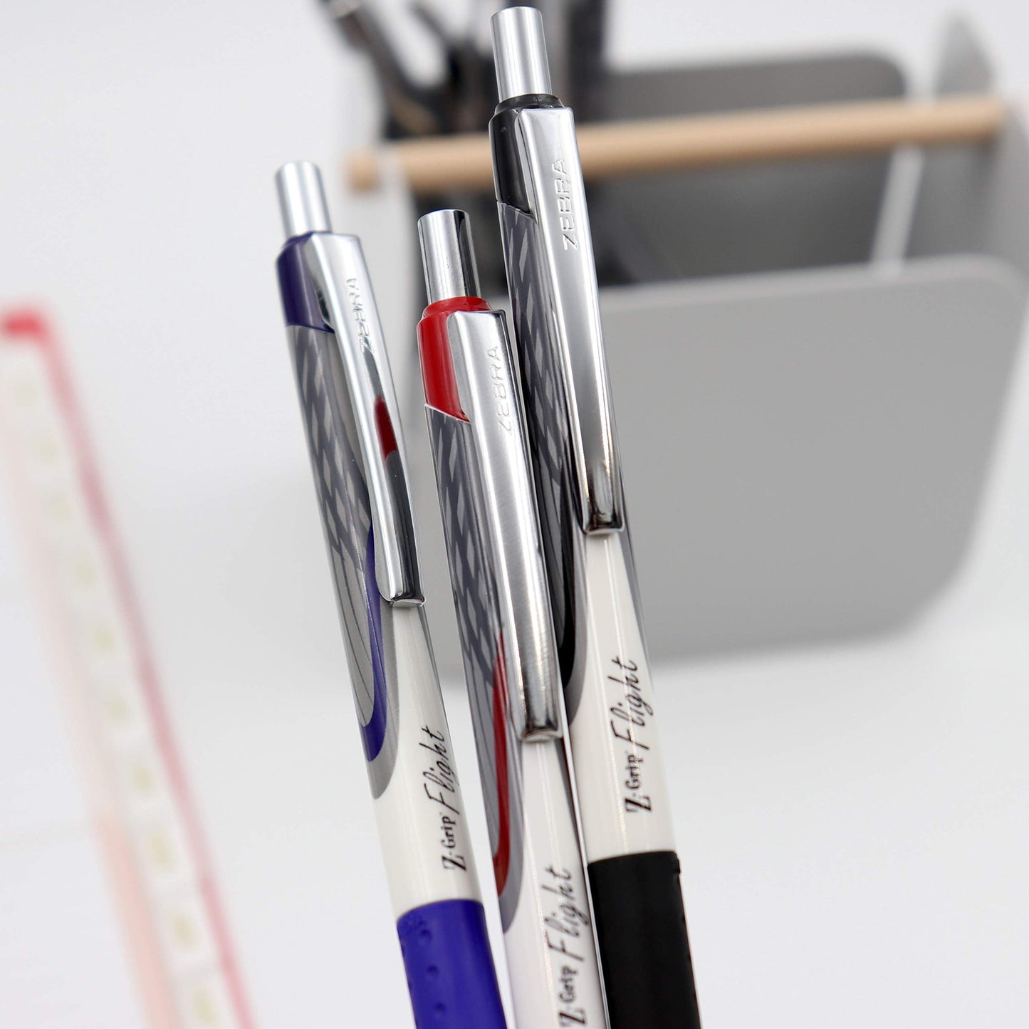 Zebra Pen Z-Grip Flight Retractable Ballpoint Pen, Bold Point 1.2mm, Black Ink, School Supplies, Teacher Supplies, and Office Supplies, Smooth Writing, Quick-Drying, 12-Pack (21910)
