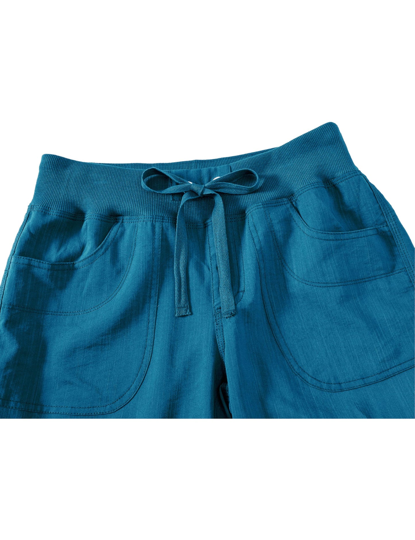 MoFiz Womens Capris Summer Cargo Shorts Lightweight Quick Dry Athletic Casual Travel Loose Ladies Outdoor Hiking Pants Pockets Sapphire Blue 2XL