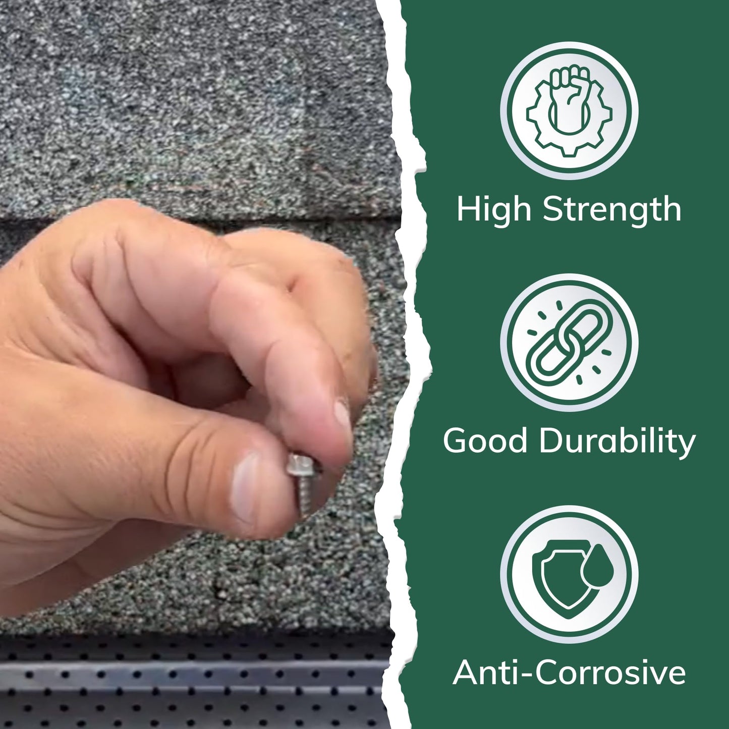 A-M Gutter Guard - 1/2" #8 Stainless Steel Zip Screws - Self-Piercing Xtra Sharp Tip - Mill Finish - 1/4" Hex Washer Head –100 Pack-Includes 1/4" Magnetic Hex Driver – for Gutter Install