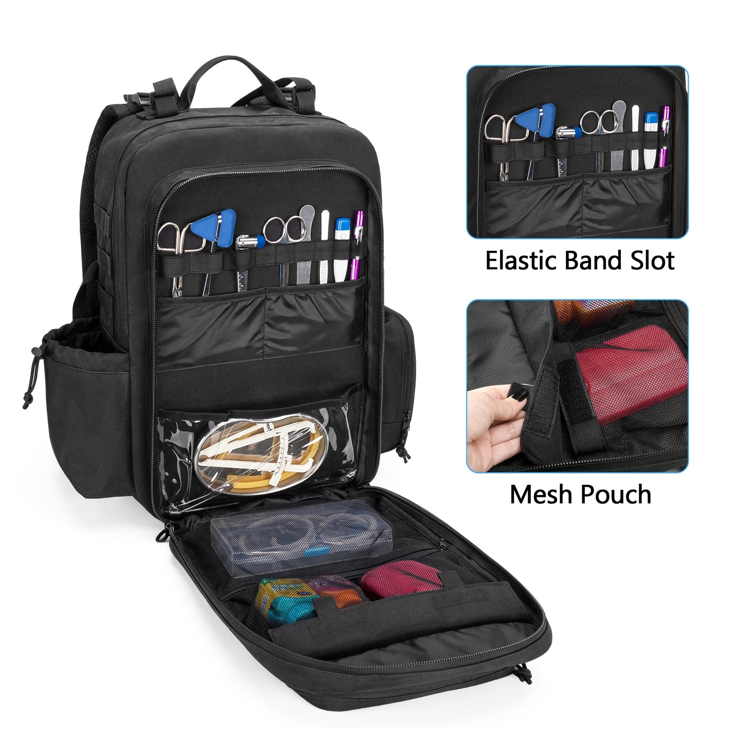 Damero Medical Tactical Backpack, Medical Supplies Bag with Top Y-Strap