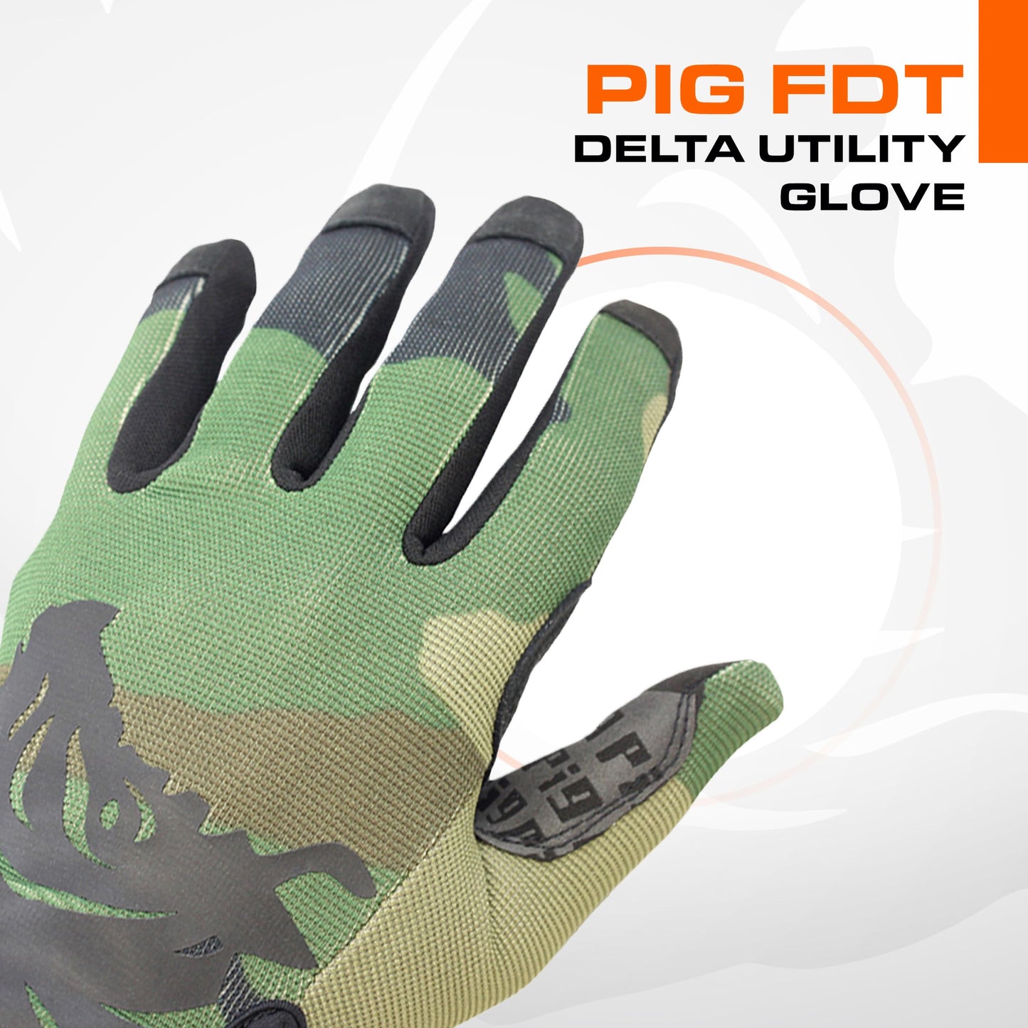 PIG (FDT Delta Utility Gloves, 1 Pair, Woodland, X-Large