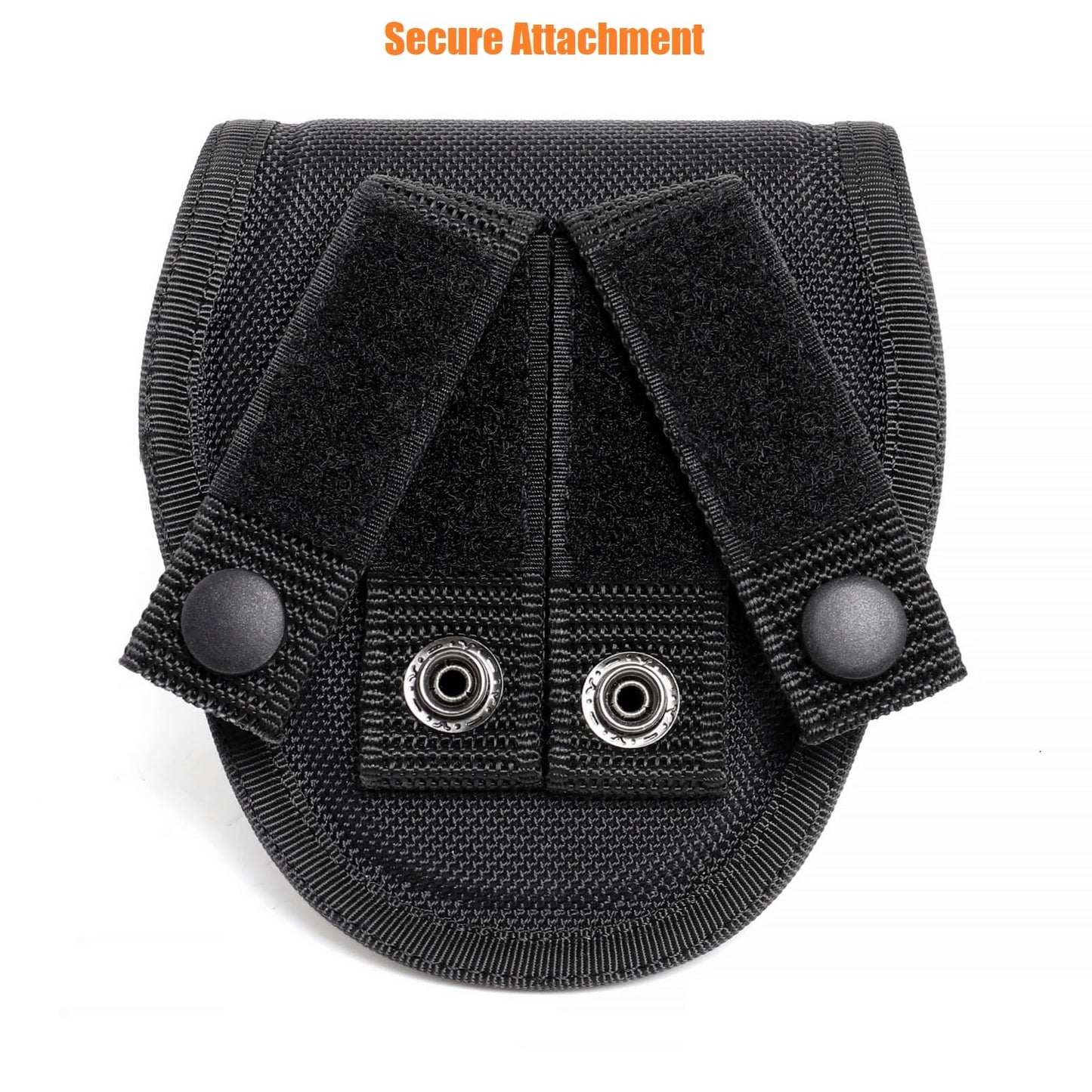 TACNEX Handcuff Case-Holster-Holder fit Duty Belt & MOLLE Heavy Duty Nylon Cuff Pouch-Sheath fit Chained/Hinged Standard Cuff for Police Law Enforcement Security (Hidden Snap Closure)