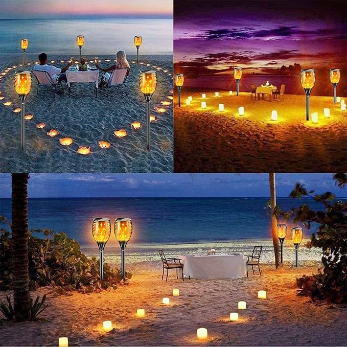 YoungPower Solar Outdoor Torch Lights Flicking Flame,Outdoor 43" Large Landscape Lighting Outdoor Path Lights Waterproof Flame for Garden Yard Patio, 4 Pack
