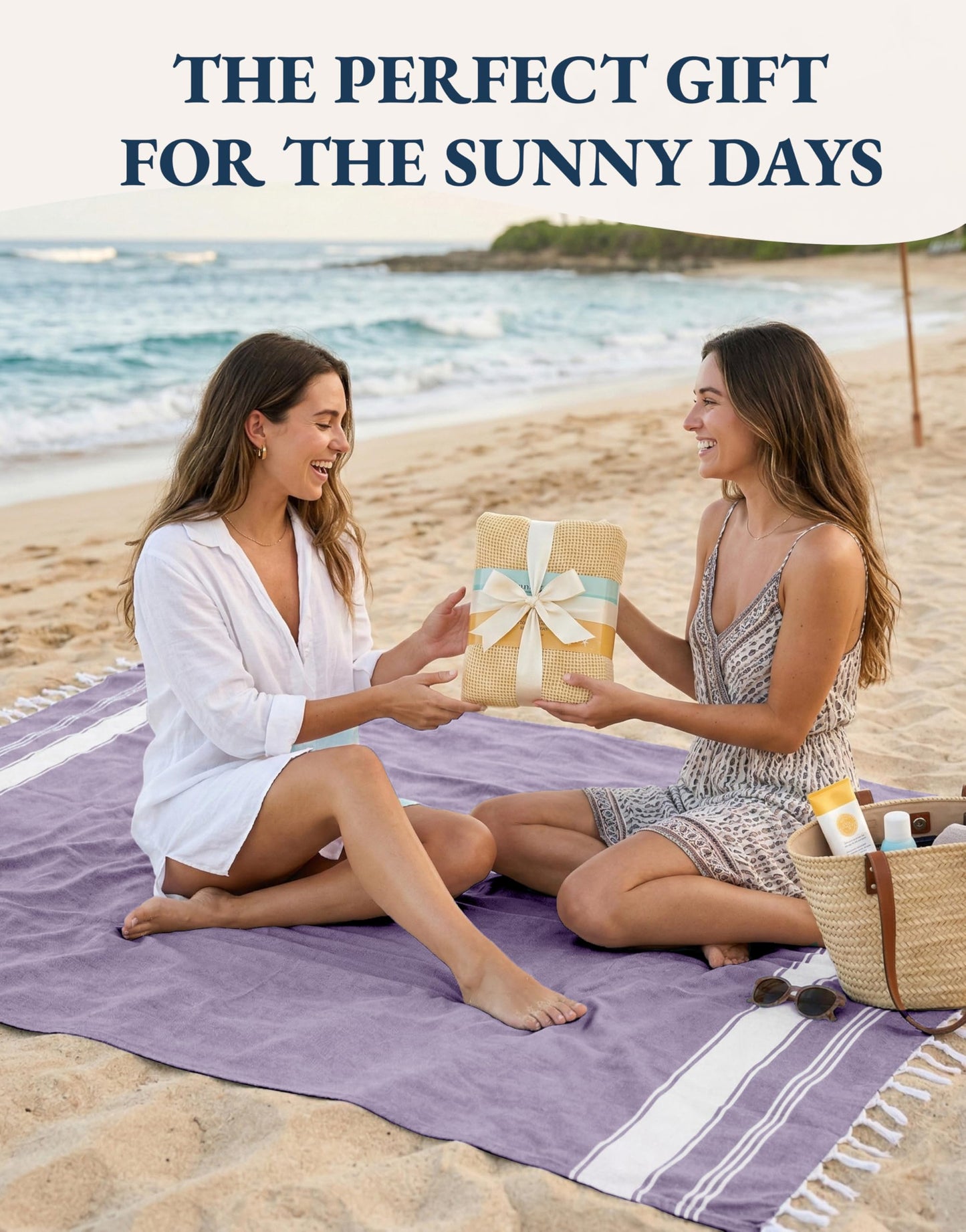 LANE LINEN Beach Towels 4 Pack Oversized - Turkish Towel Set, Pre-Washed Oversized Beach Towel, Quick Dry Beach Towels for Travel, Beach Towel Large, 39"x71" - Regal Orchid