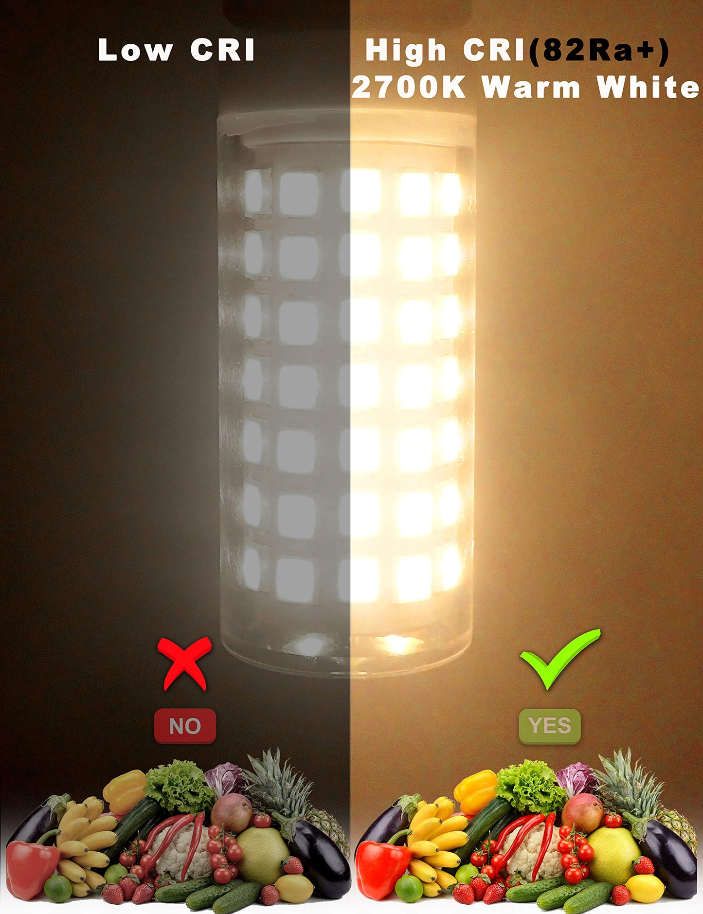 Ziomitus No Flicker G9 Led Bulbs Dimmable 6W Soft Warm White 2700K,40W 50W 60W Halogen Equivalent,AC120V Dimmable G9 T4 LED Bulb for Chandelier Pendant Ceiling Wall Light,600LM,360Deg(5Pack)