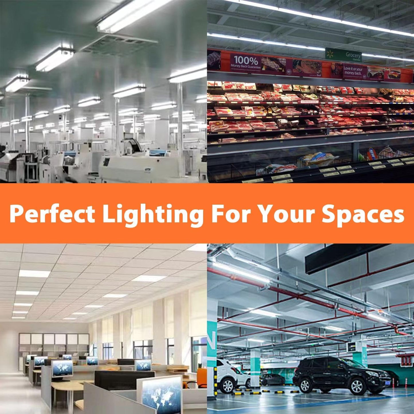 Konideke 8 Pack 24 inch F17T8/841 17 Watts Light Bulb, 2 Foot Straight Fluorescent Tube T8 Tube Light, 4100K Cool White 1400 Lumen G13 Medium Bi-Pin Cap 8 Count