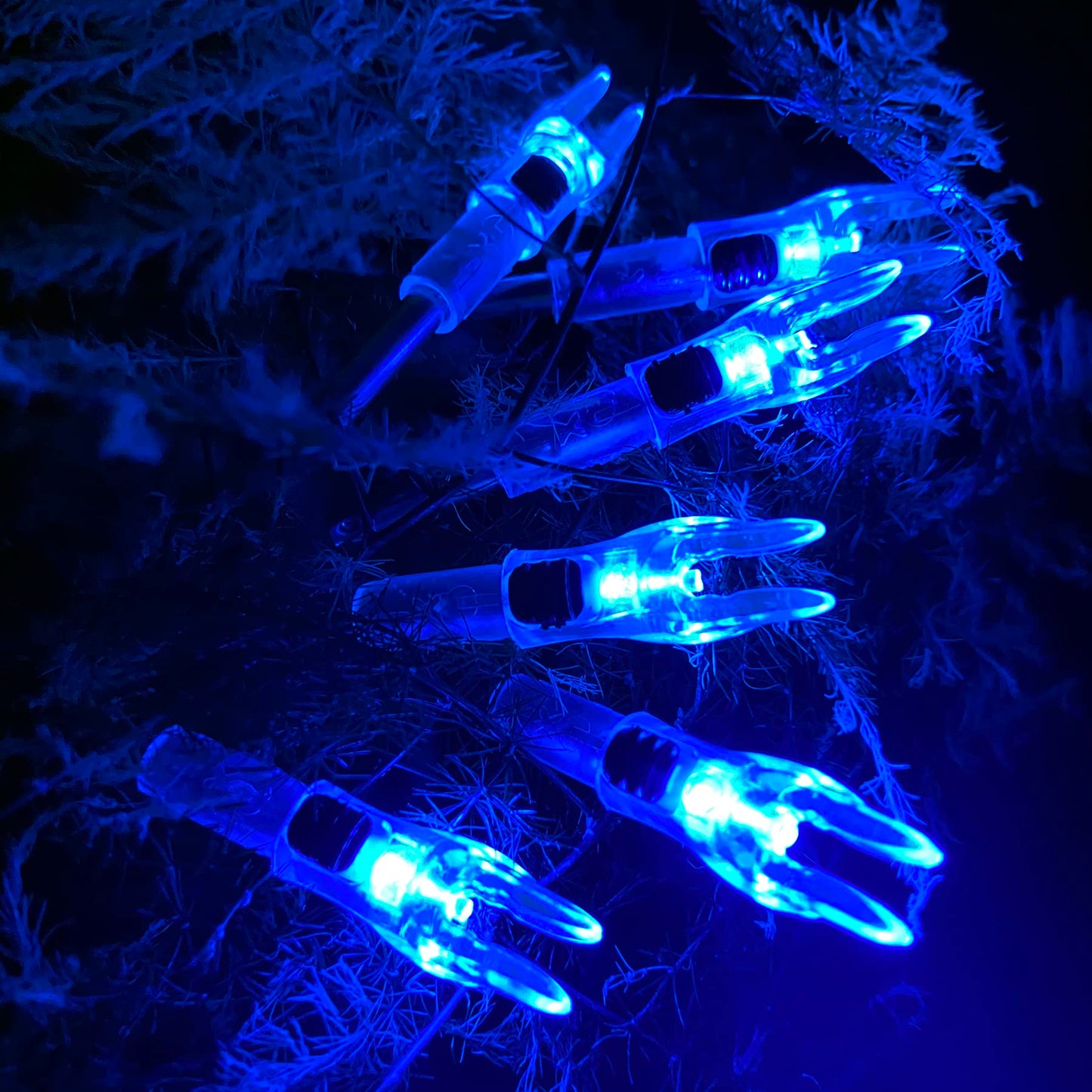 KEAUP 12 Pack X Lighted Nocks Universal Fit for Arrows with ID .204/.233/.244/.246 Light Up Nocks with ON/Off Switch for Archery Hunting