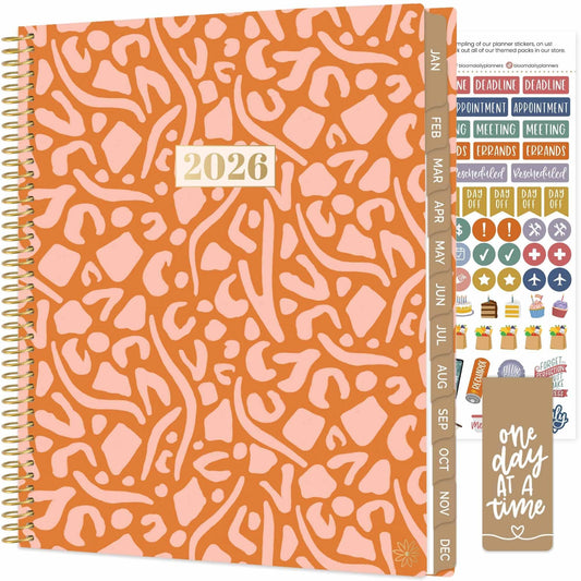 bloom daily planners 2026 Planner (January to December) - 8.5” x 11” Weekly & Monthly Dated Agenda Organizer Book with Stickers & Tabs - Flexible Soft Cover - Moments of Grace
