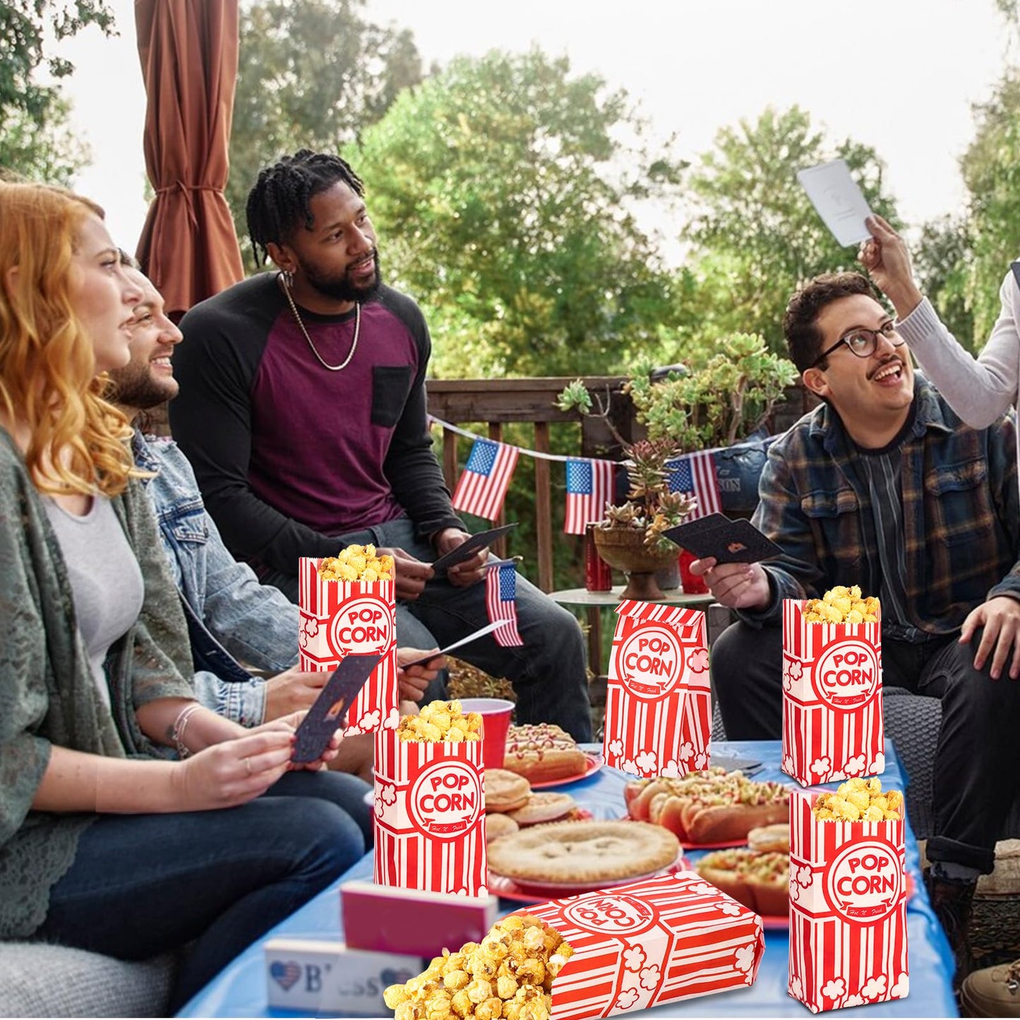 900 Pcs Popcorn Bags, 1 Oz Paper Popcorn Bag Individual Servings Bulk for Pop corn Machine Accessories Supplies Movie Nights Cinema Kitchen Supplies