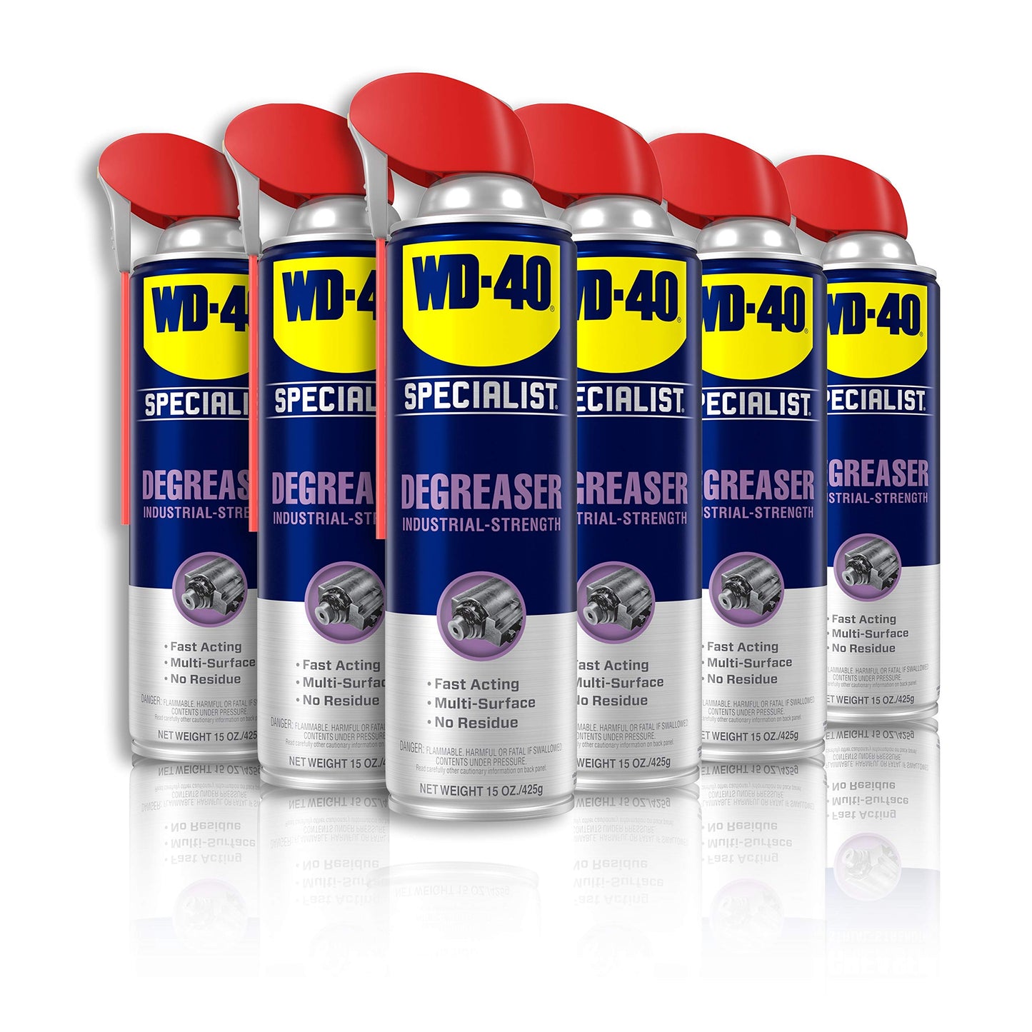 WD-40 Specialist Degreaser, Industrial-Strength, 15 OZ [6-Pack]
