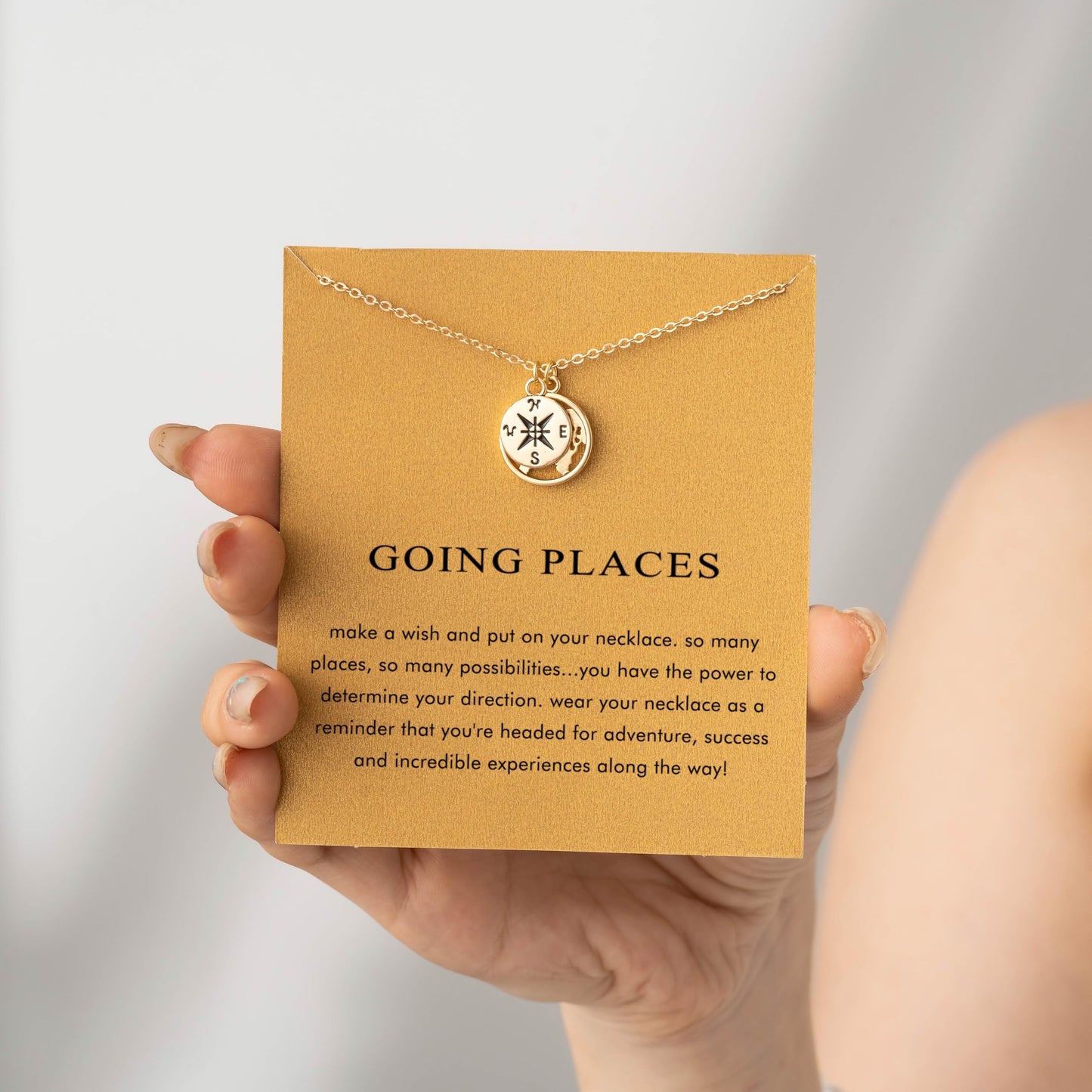 Baydurcan Gold Compass Necklace for Women Graduation Gifts Back to School Gifts for Women Travel Jewelry (Compass Necklace)