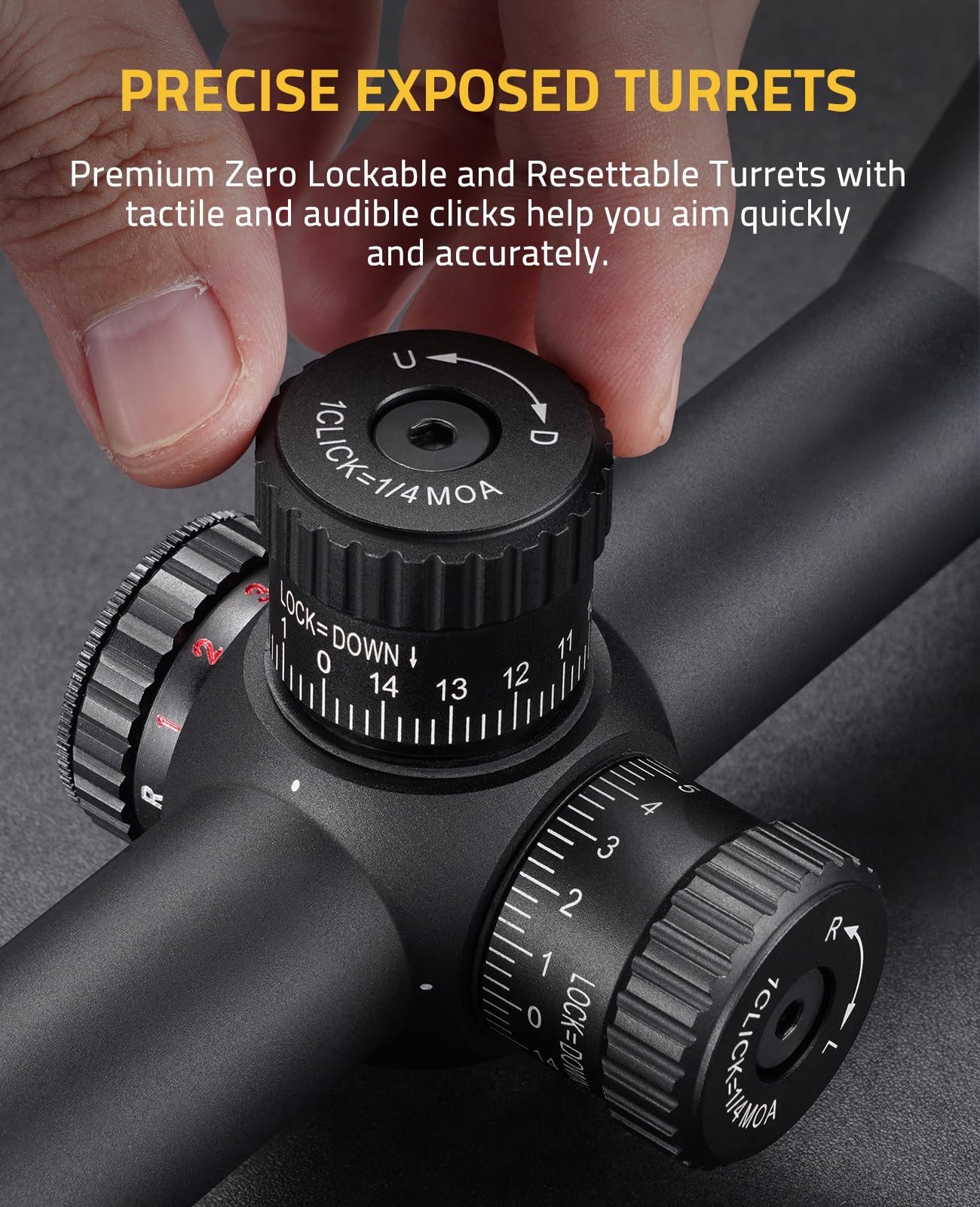 CVLIFE EagleFeather 2.5-10X50 AO Rifle Scope, Medium Range Scope with Red/Green Illuminated Mil-dot Reticle and Front Parallax Adjustment, 1 inch Tube