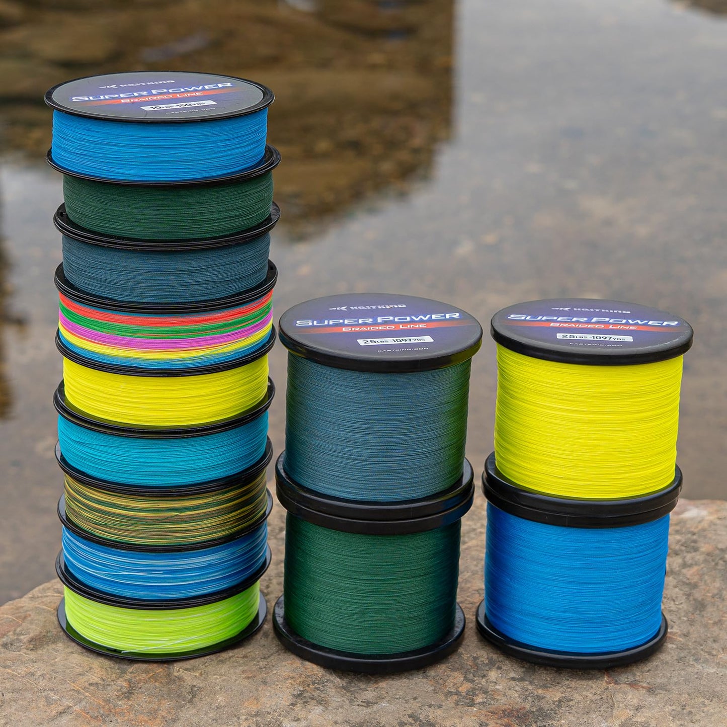 KastKing Superpower Braided Fishing Line, Grass Camo, 8 LB, 150 Yds