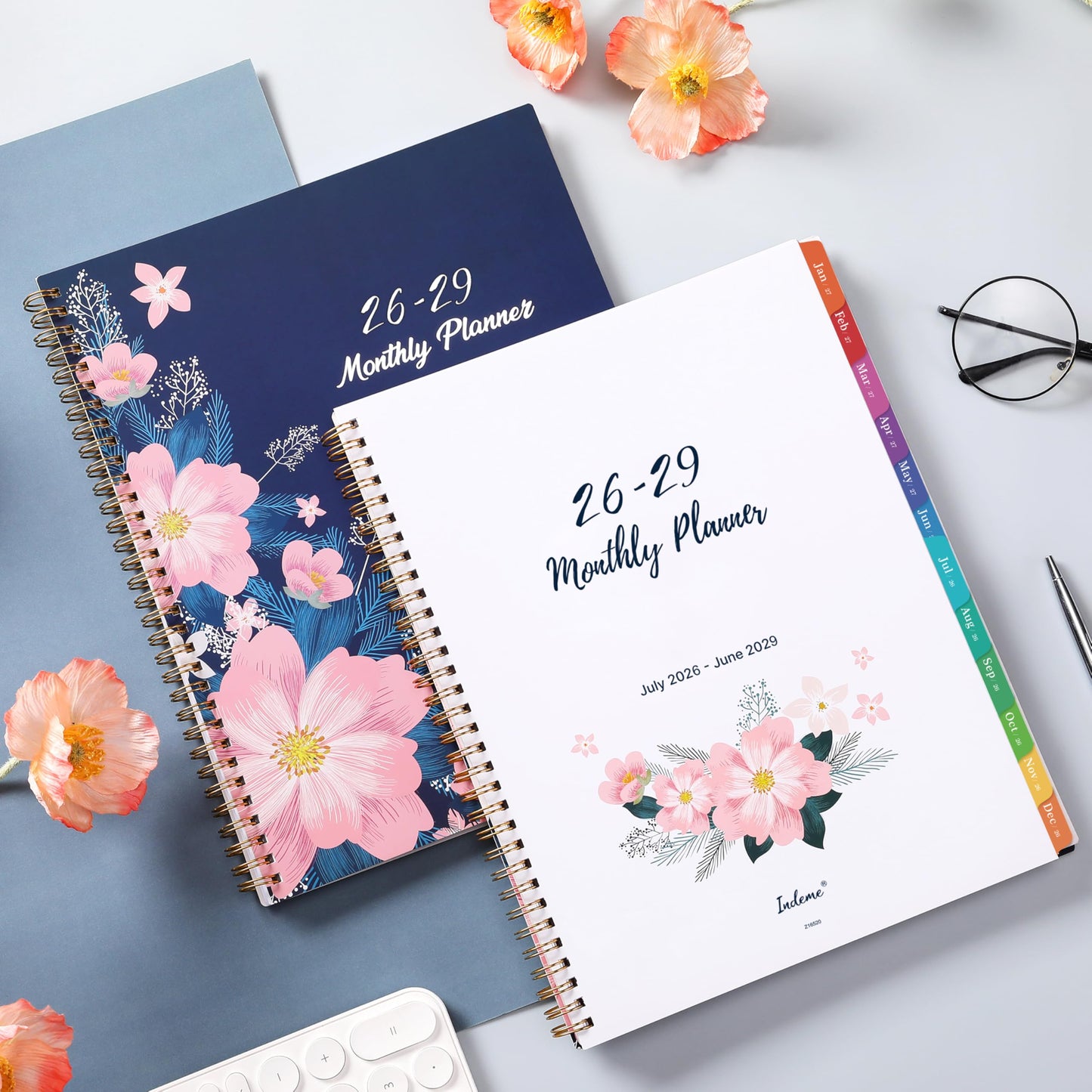 2026-2029 Monthly Planner - July 2026 - June 2029, 3 Year Months Planner, 9" x 11", Notes Pages, 36 Colorful Monthly Tabs, Back Pocket