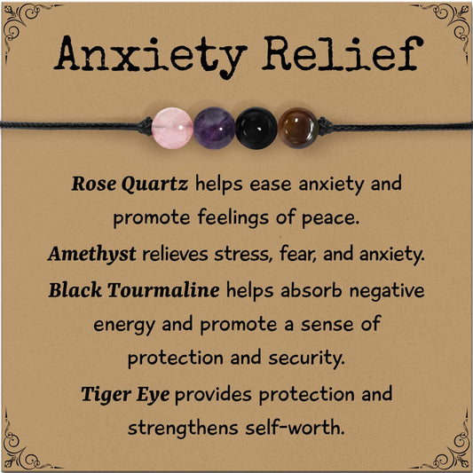 ZOKCC Crystal Healing Bracelets Gifts for Women: Mothers Day Gifts for Mom - Spiritual Natural Stone Empath Protection Bracelets Birthday Graduation Gifts for Friends Sister Mom Daughter