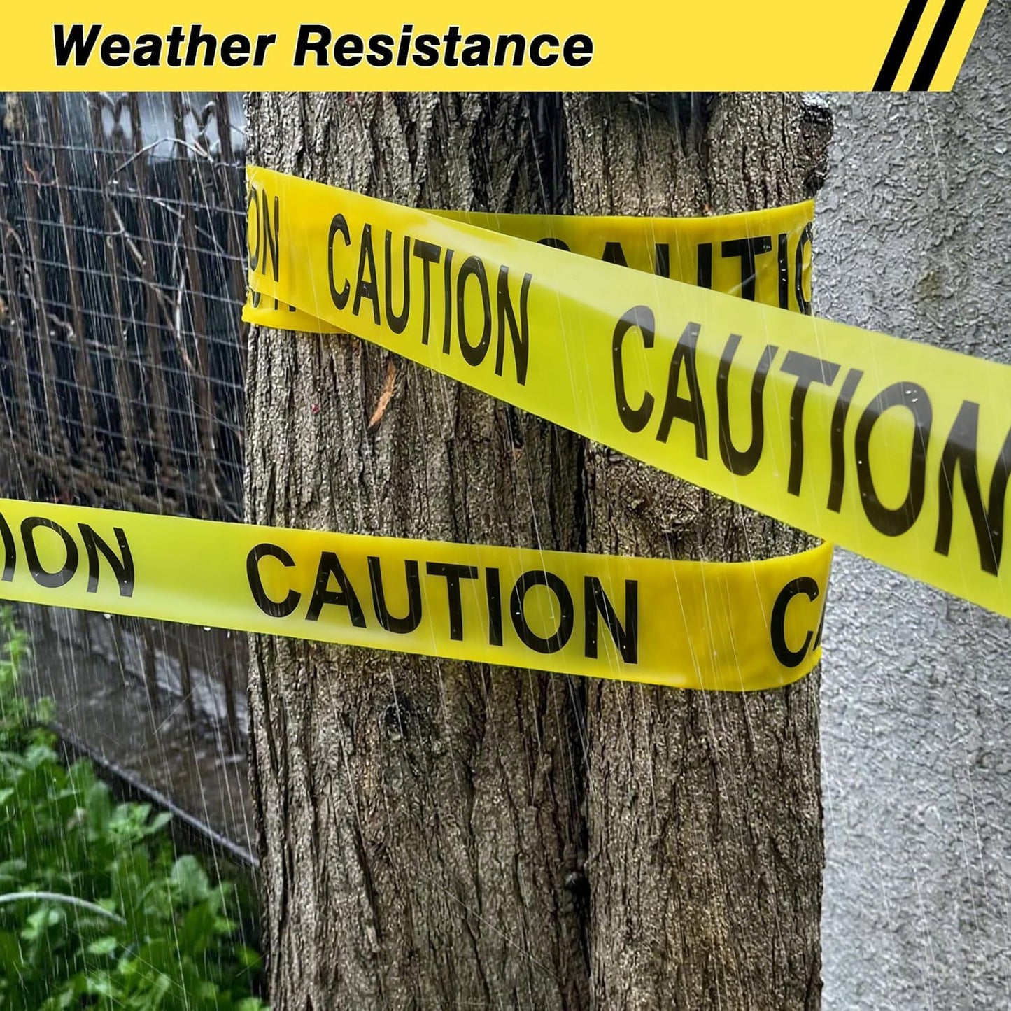 SWRT 3 Rolls Premium Yellow Caution Tape, 3 Inch x 1000FT(Total 3000FT) Bright Hazard Tape with Bold Black Text for Danger Zones/Sporting Events, Construction Tape for Crime Scenes/Halloween Decor