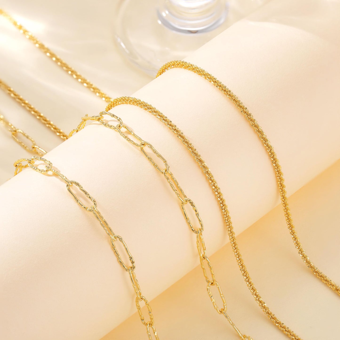 CHESKY Waist Chain for Women Trendy, Dainty Gold Plated Belly Chain Belt Adjustable Waterproof Beach Sparkle Paperclip Chain Hypoallergenic Summer Body Chain Jewelry for Women Gifts