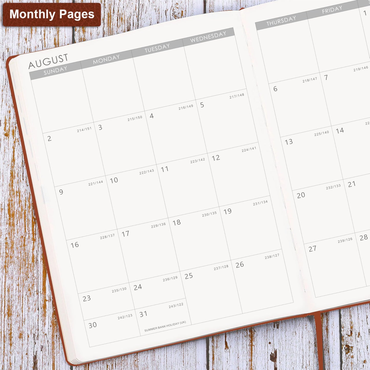 Planner 2026-2027 - JUL 2026 - JUN 2027, Academic Planner 2026-2027, 26-27 Planner, Weekly and Monthly Planner, Leather Cover Calendar Planner with Thick Paper, Back Pocket with Notes Pages, Brown (8.5" x 11")