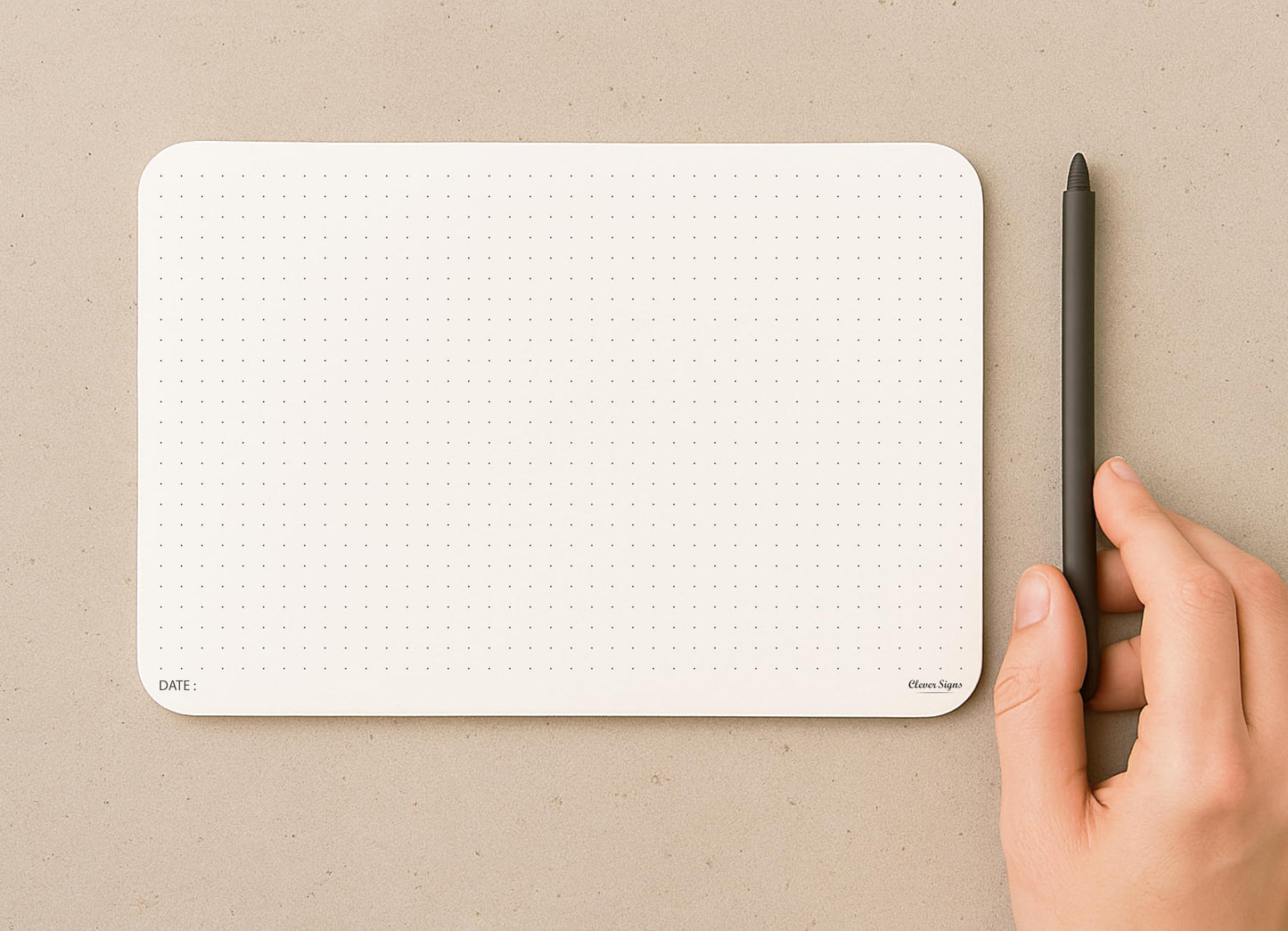 CLEVER SIGNS A5 Dot Grid Notepad – 2 Pack (5.8" x 8.3") – Medium Dotted Memo Desk Pads, Premium Paper with Cardboard Back Support – Mouse Pad Notepad, Ideal for Note-Taking, Planning, Sketching & Journaling