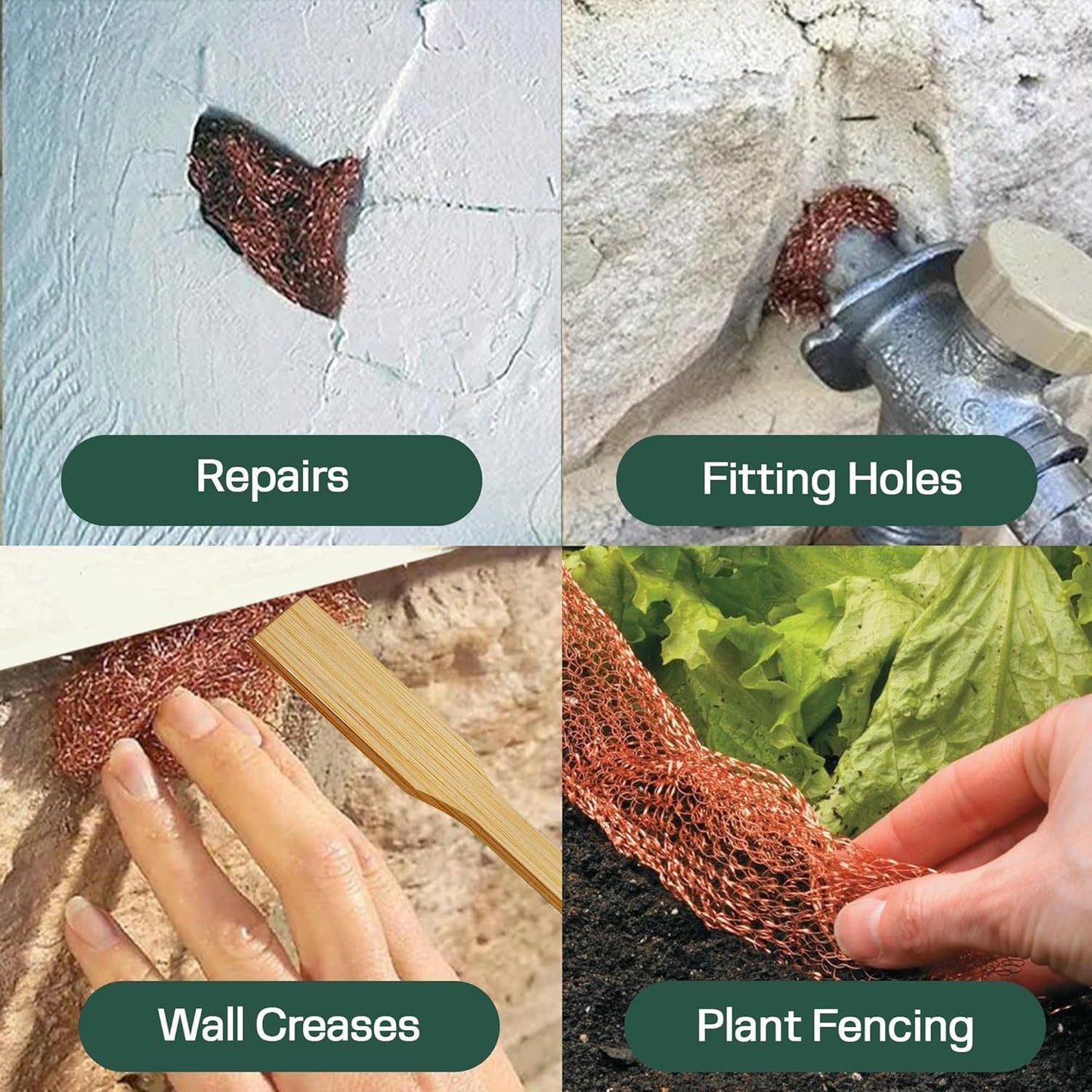 3rd Gen Copper Mesh Rodent Control Kit 5" x 205ft, 100% Premium Copper Wool for Sealing Holes & Water Gaps, Blocks Slugs, Snails, Mice & Pests – with Scissors & Packing Tool